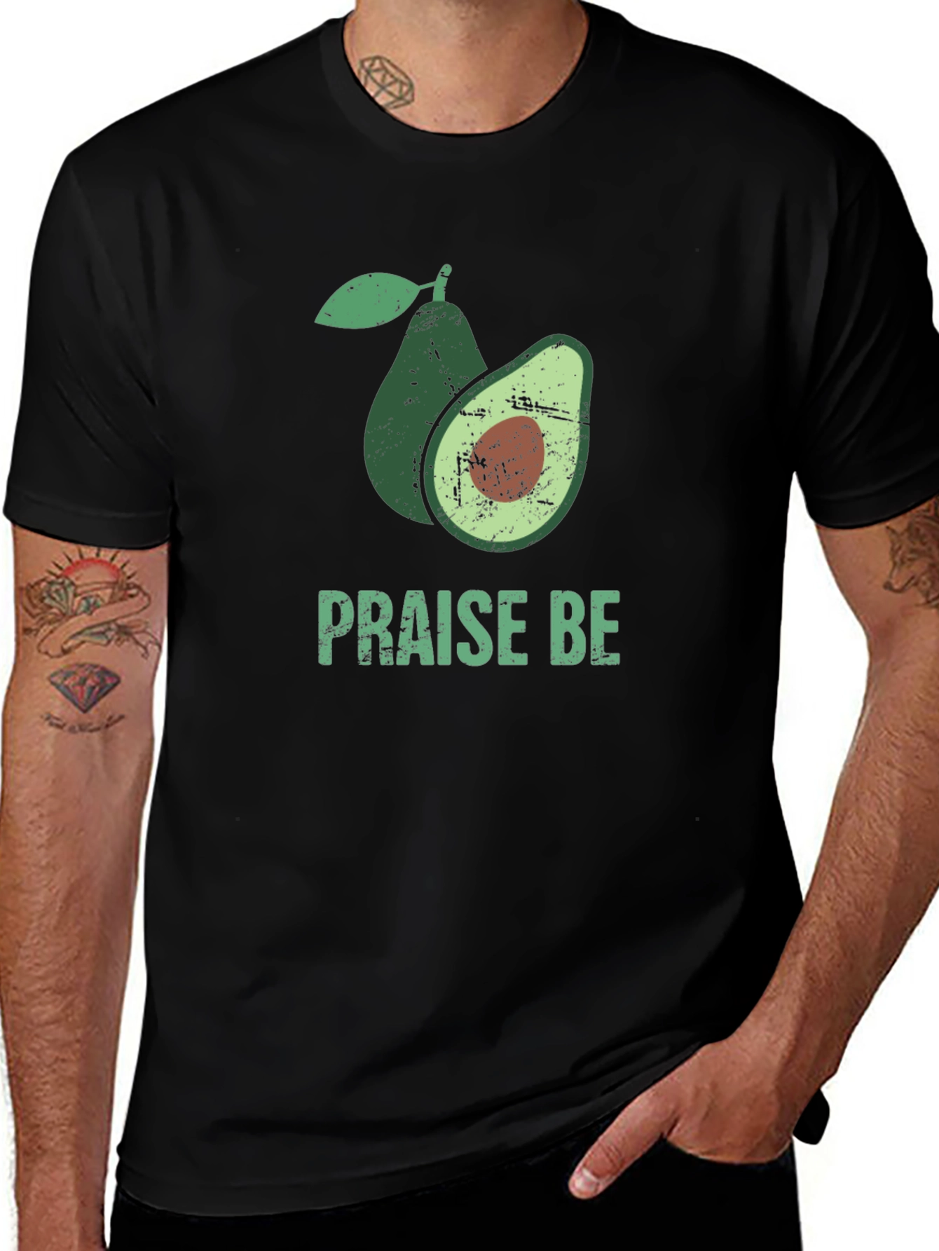 Variant 5 of Praise Be Avocado Graphic Tee - Trendy Unisex Shirt