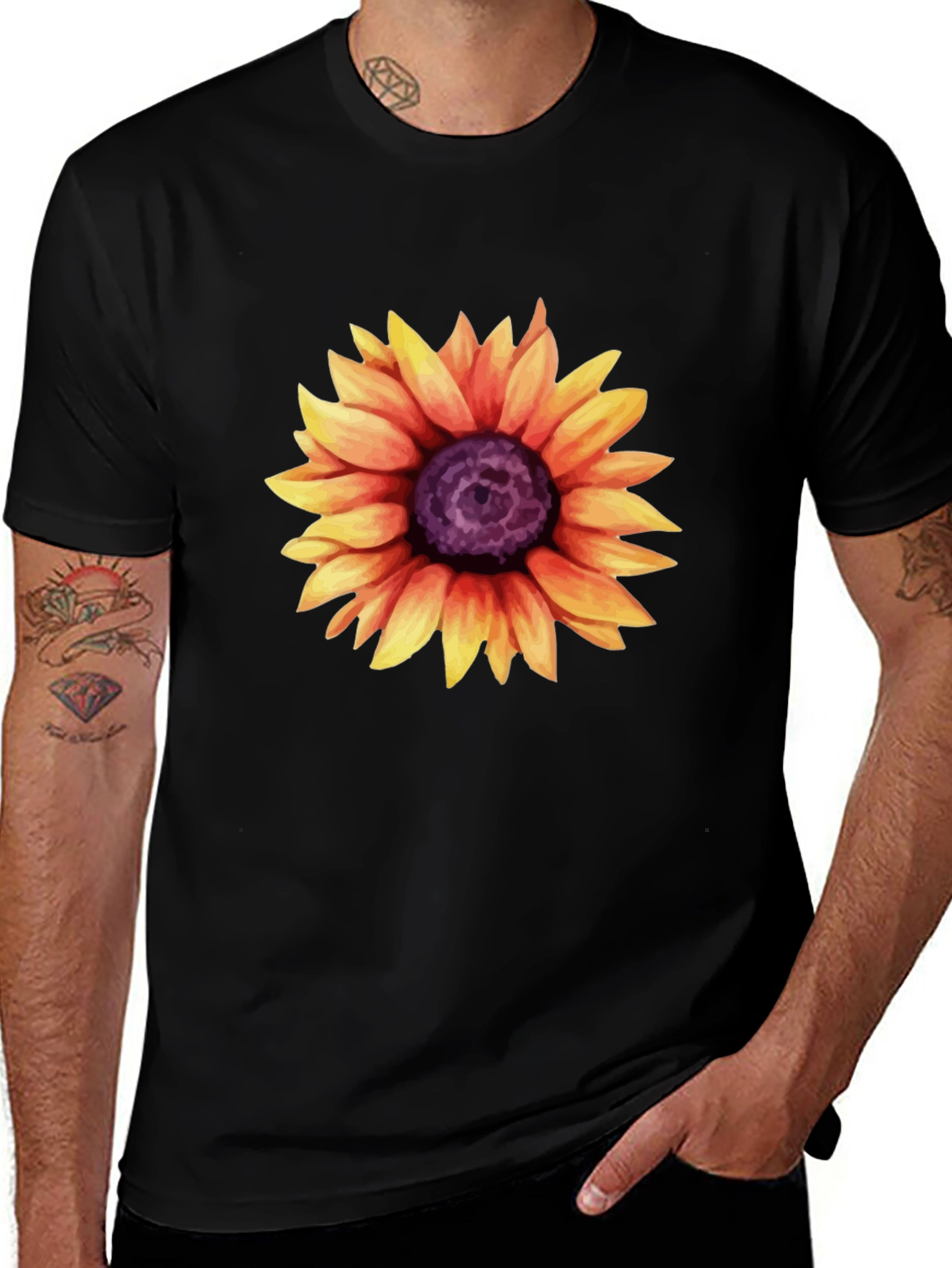 Variant 16 of Sunflower Graphic T-Shirt - Casual Style