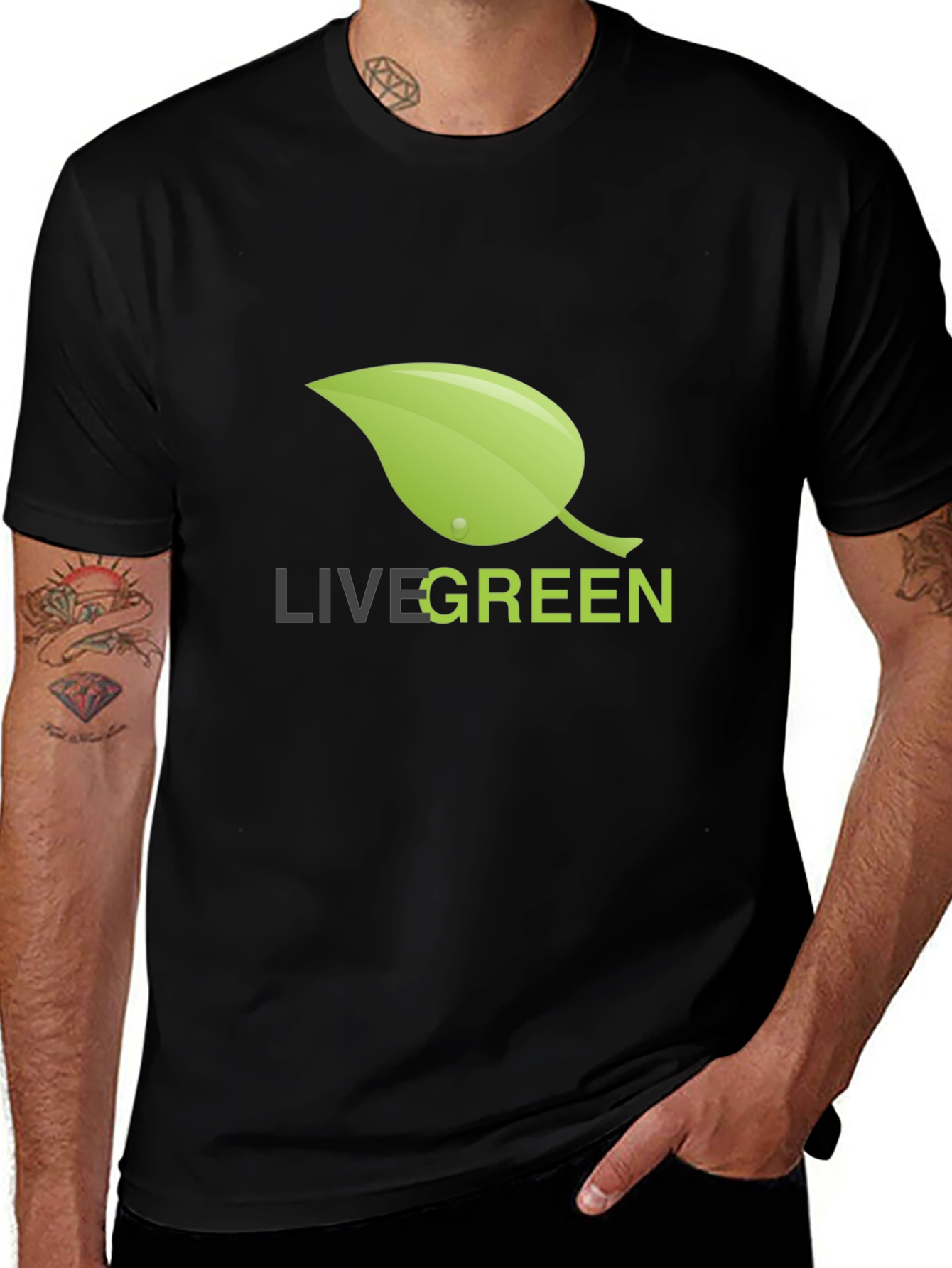 Variant 20 of Live Green T-Shirt - Eco Friendly Design