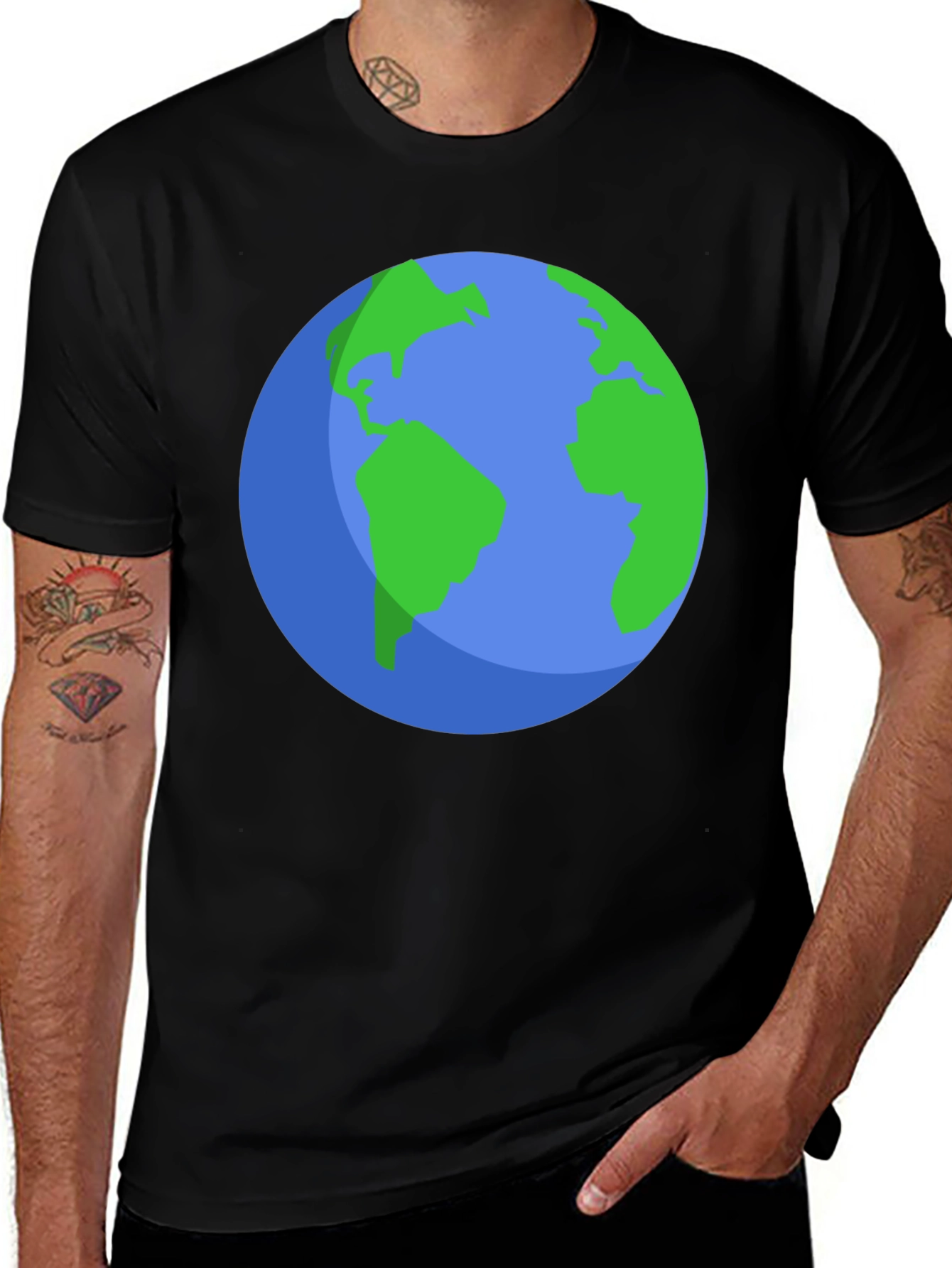Earth Graphic Black T-Shirt