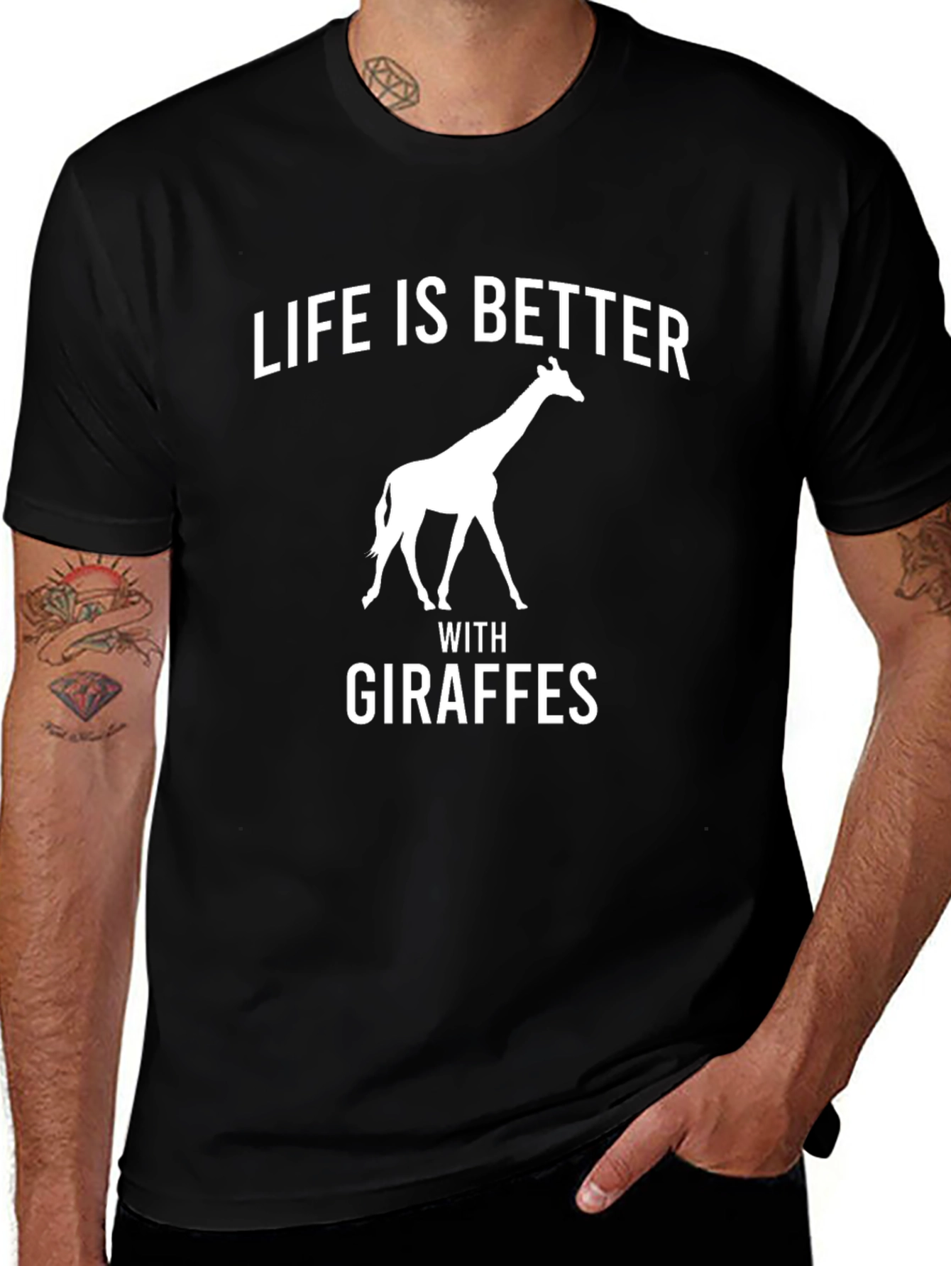Variant 27 of Life is Better with Giraffes Men's T-Shirt