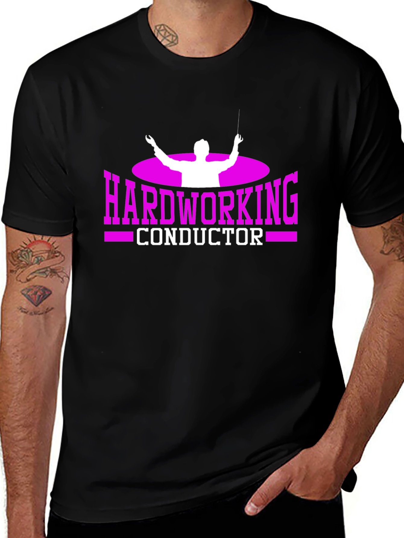 Variant 15 of Hardworking Conductor Graphic T-Shirt