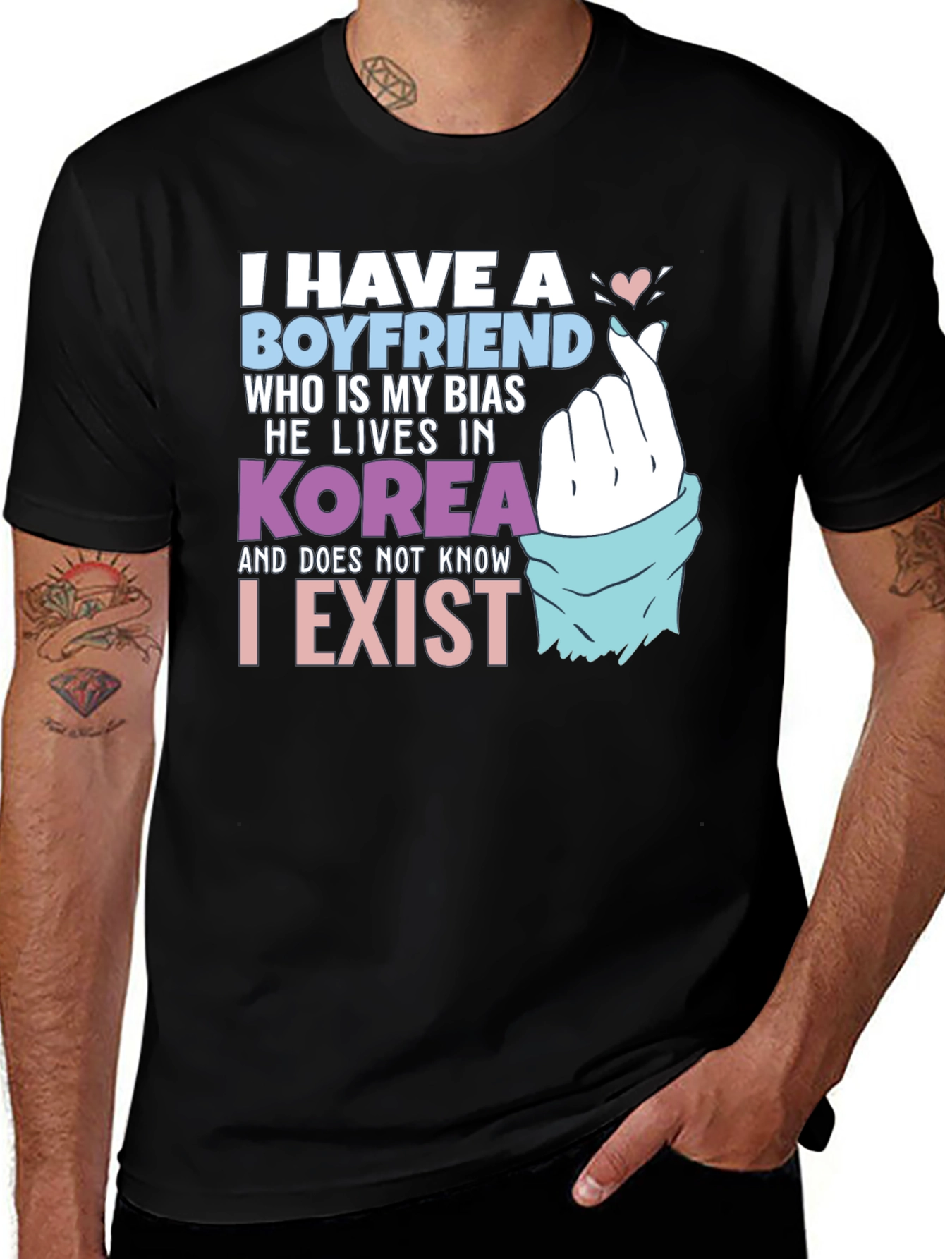 K-Pop Bias Boyfriend Graphic T-Shirt