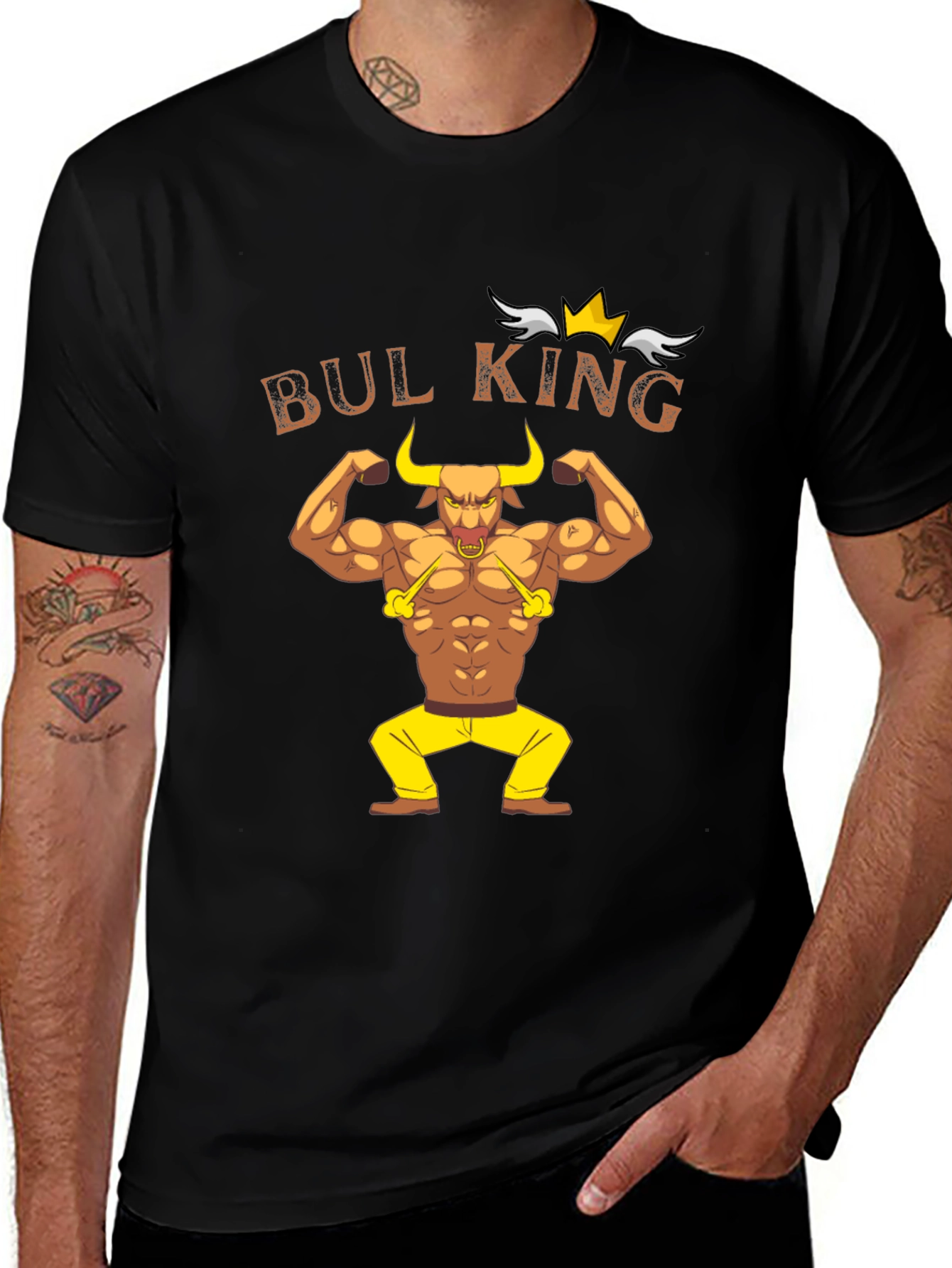 Variant 15 of Bul King Black Graphic Tee for Men