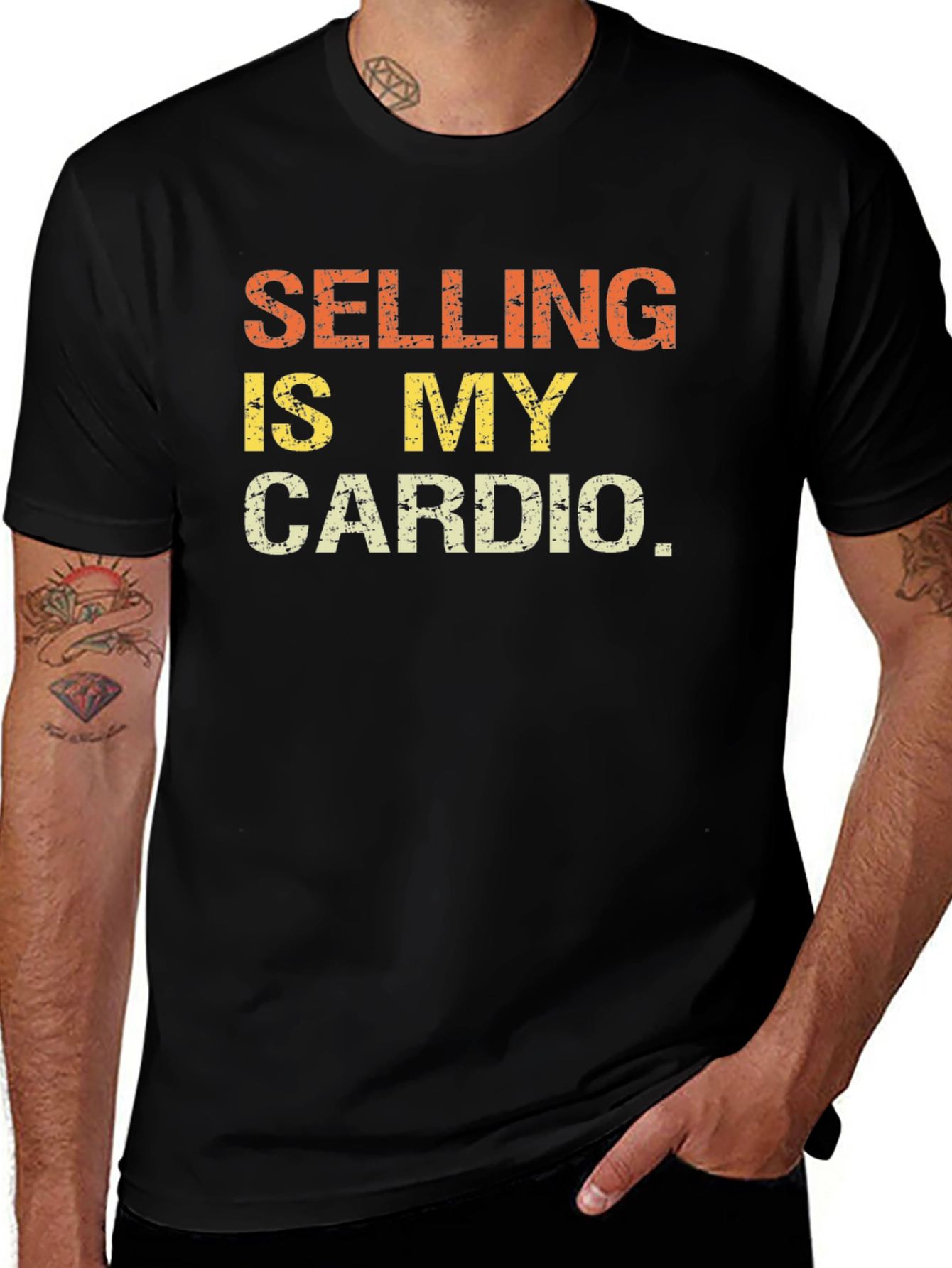 Variant 5 of Selling is My Cardio Funny T-Shirt