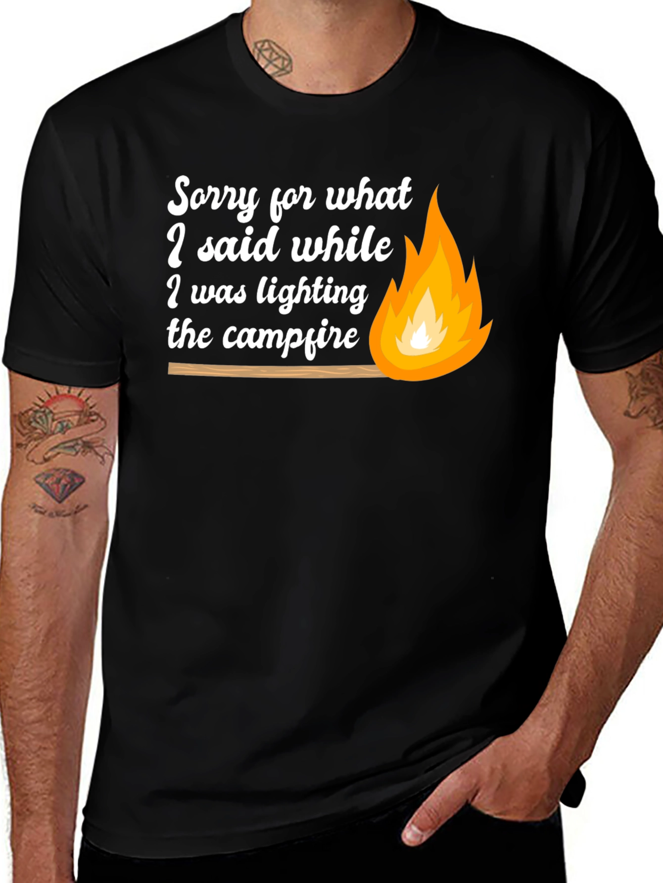 Variant 7 of Funny Camping T-Shirt - Sorry For What I Said Campfire