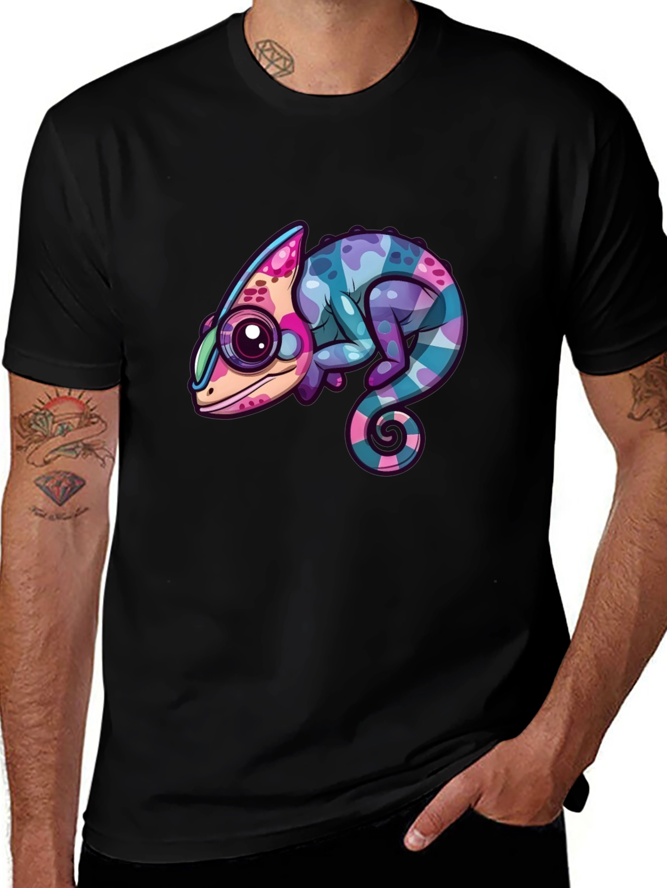 Variant 20 of Cool Chameleon Graphic T-Shirt
