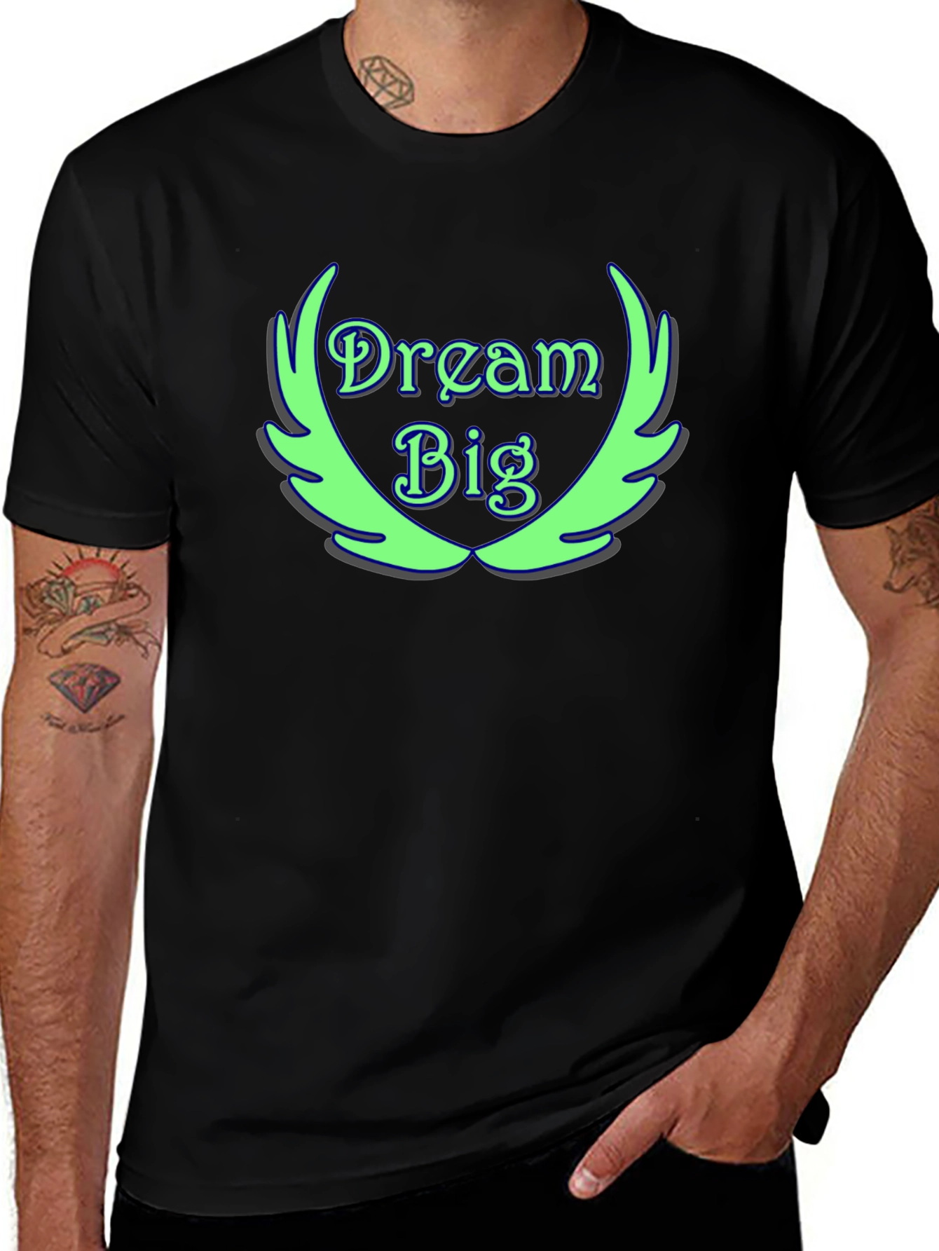 Variant 9 of Dream Big Black Graphic Tee