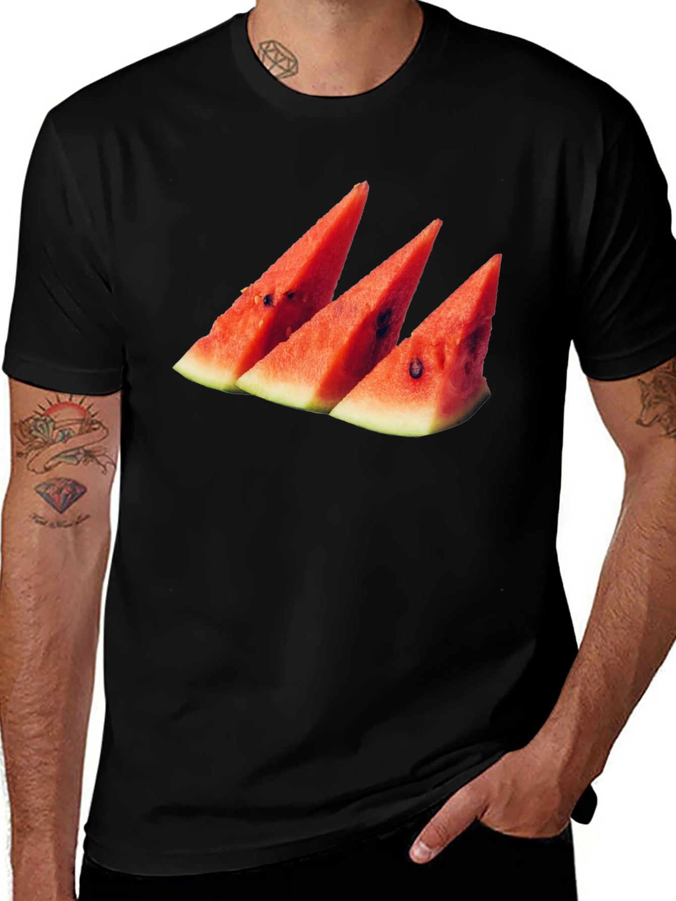 Variant 28 of Watermelon Slice Graphic Tee - Summer Style!