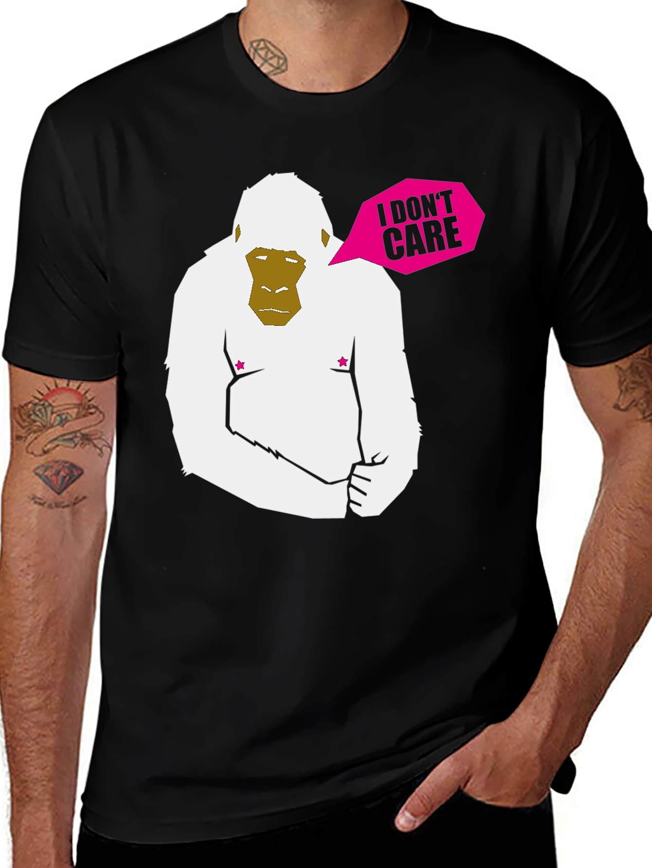 Variant 15 of I Don't Care Gorilla Graphic Tee
