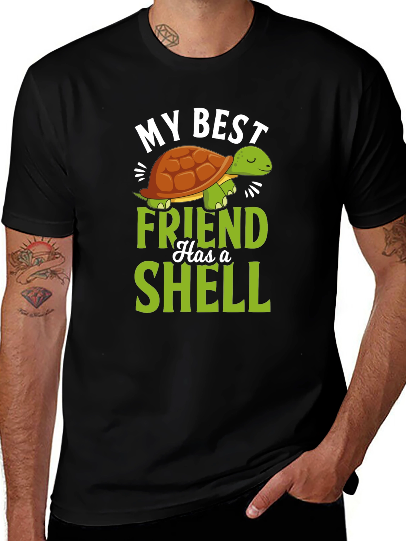 Variant 14 of My Best Friend Has a Shell Graphic T-Shirt
