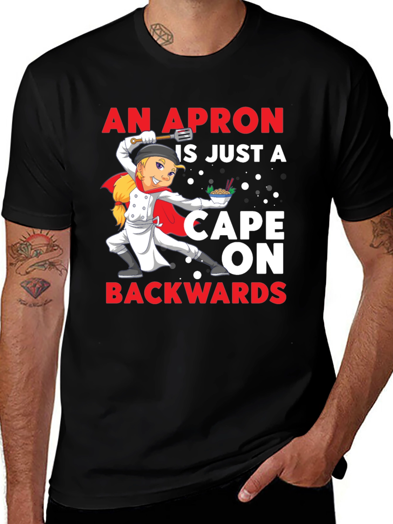 Apron Cape Backwards Graphic T-Shirt
