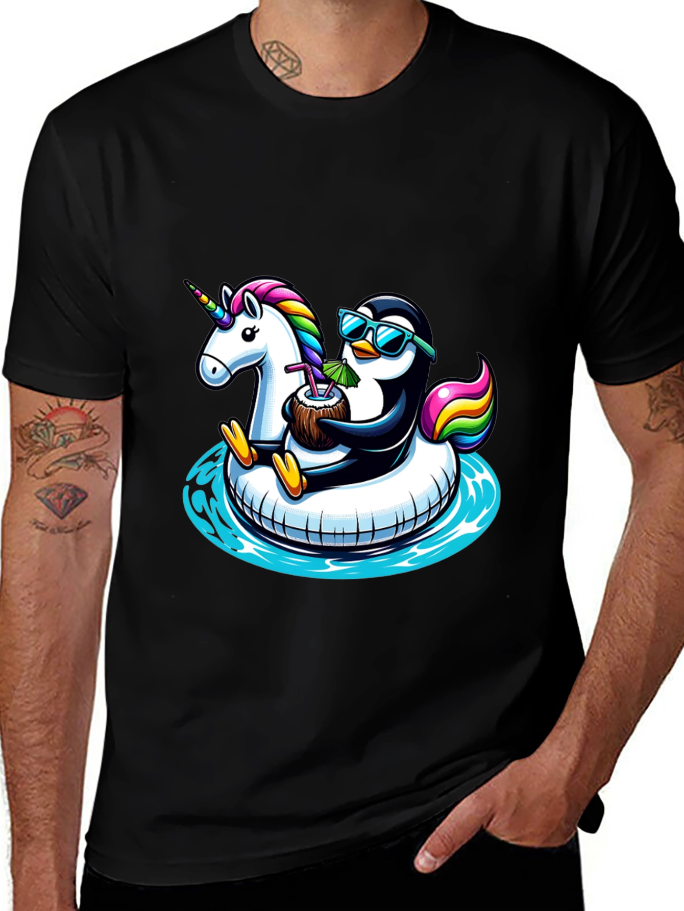 Variant 17 of Unicorn Penguin Summer T-Shirt