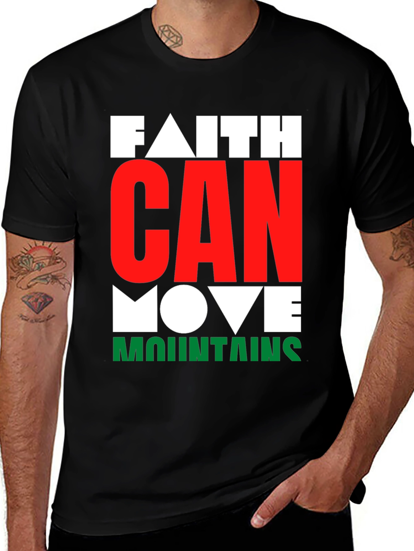 Variant 29 of Faith Can Move Mountains Graphic T-Shirt