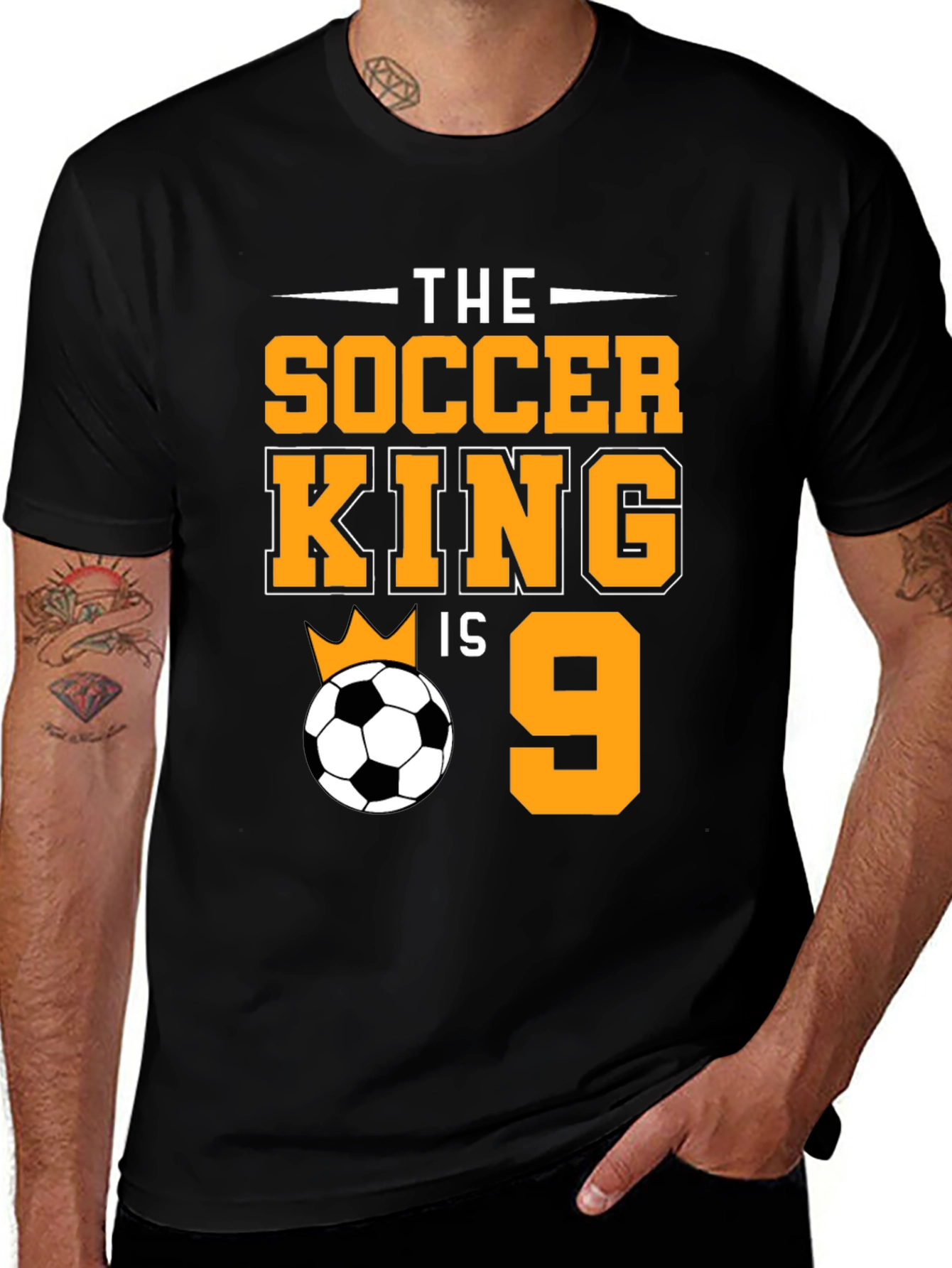 Variant 3 of Soccer King 9th Birthday T-Shirt