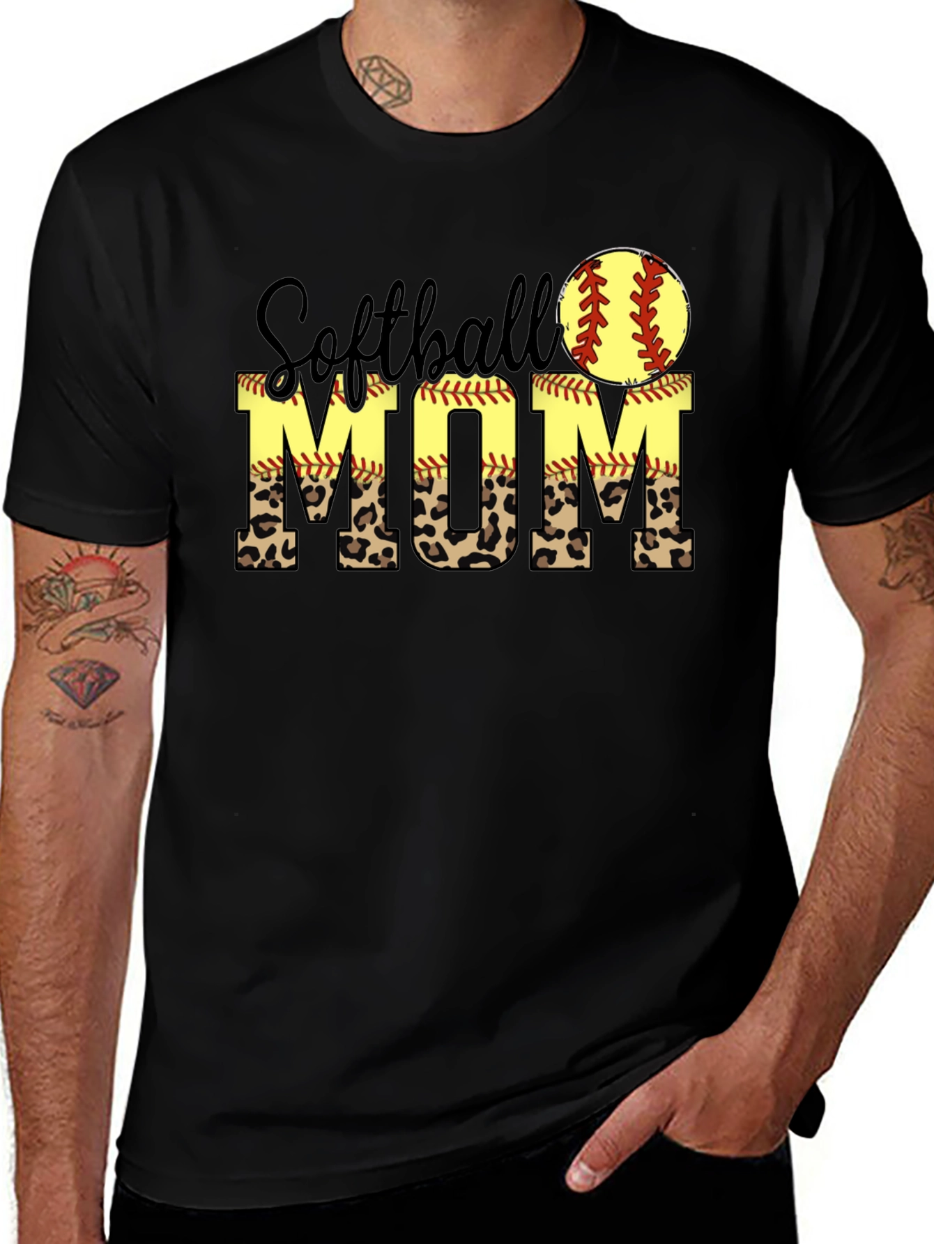 Variant 16 of Softball Mom Graphic Tee