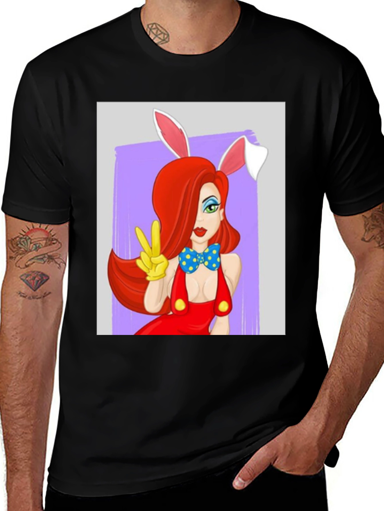 Variant 13 of Jessica Rabbit Graphic T-Shirt - Cartoon Style