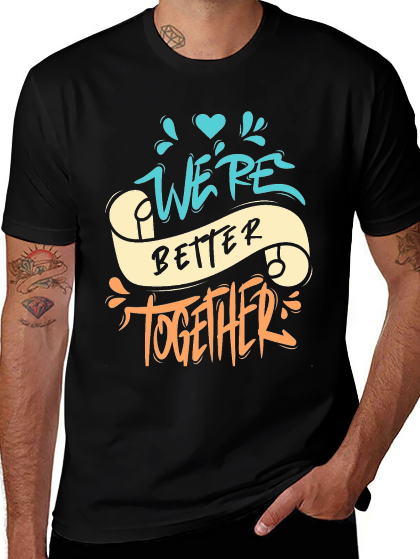 Variant 12 of Better Together Graphic Tee - Black