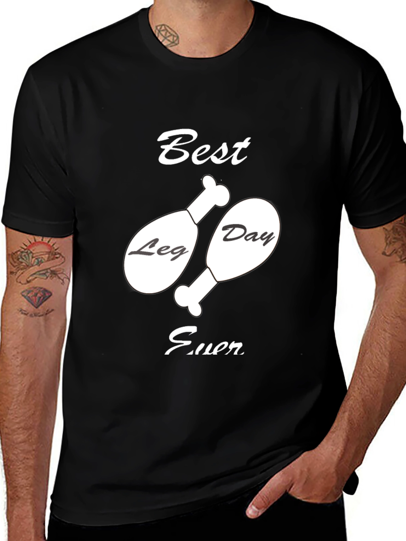 Variant 3 of Best Leg Day Ever T-Shirt - Funny Gym Workout Tee