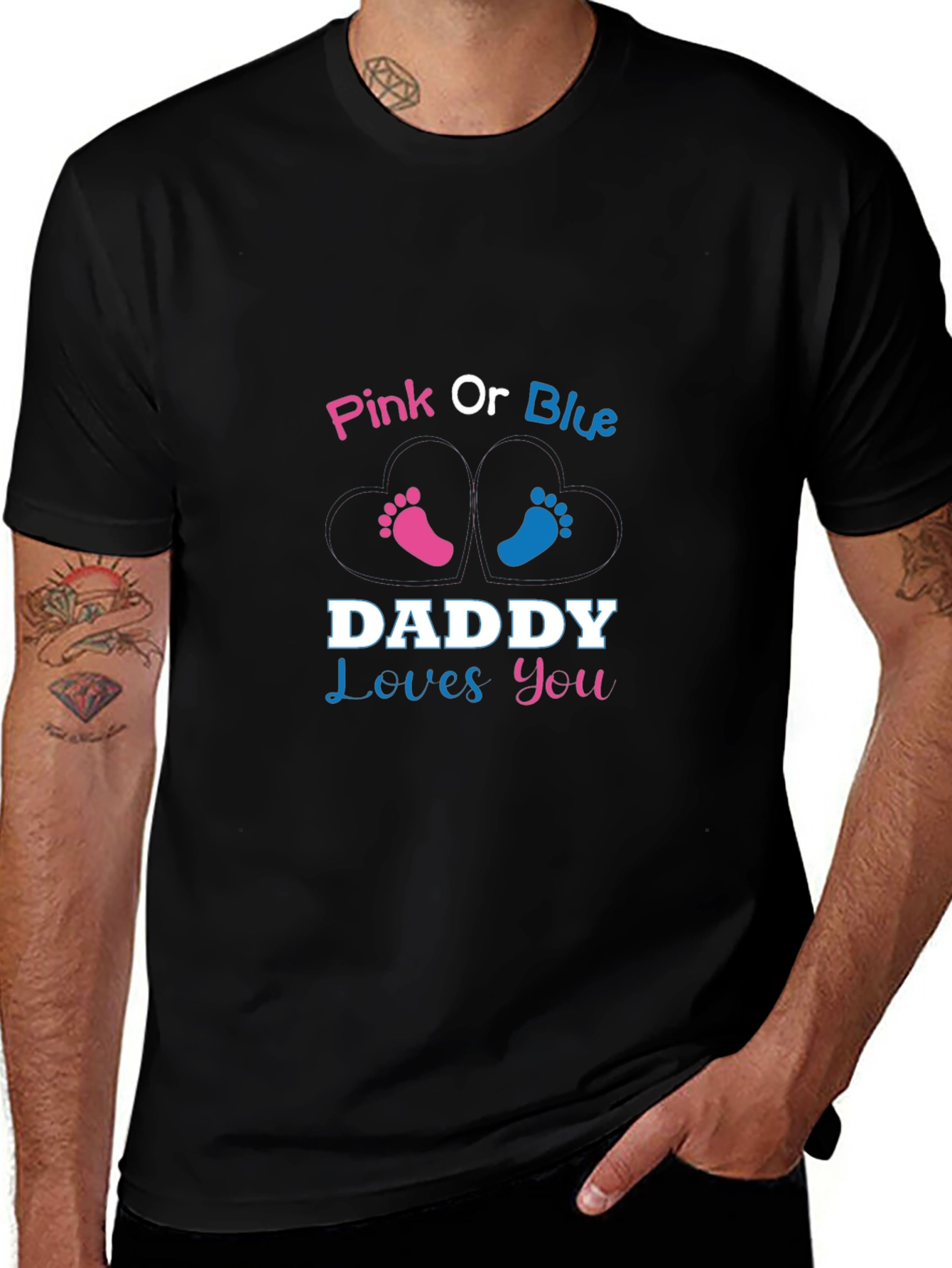 Pink or Blue Daddy Loves You T-Shirt
