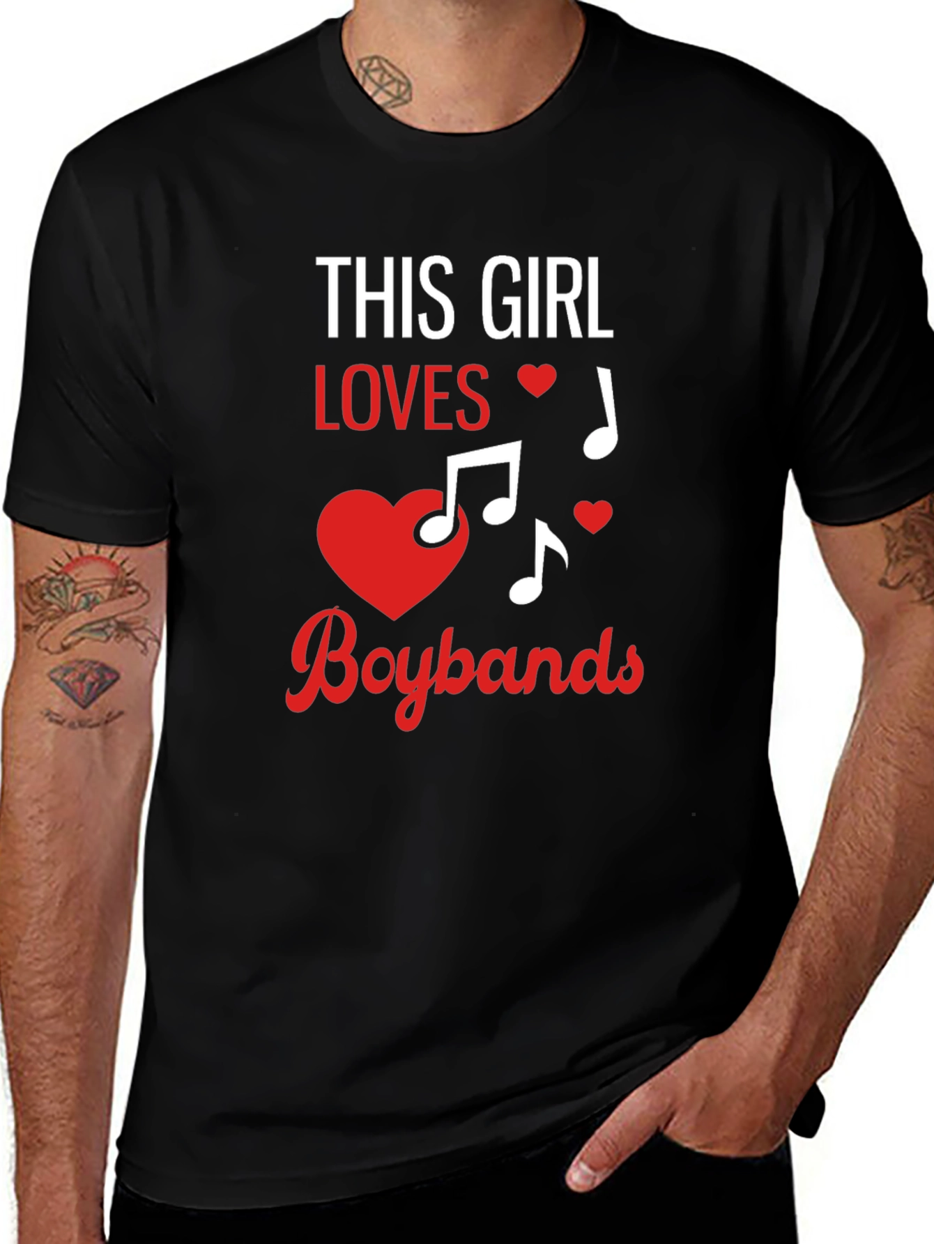 Variant 6 of This Girl Loves Boybands T-Shirt - Music Lover Tee