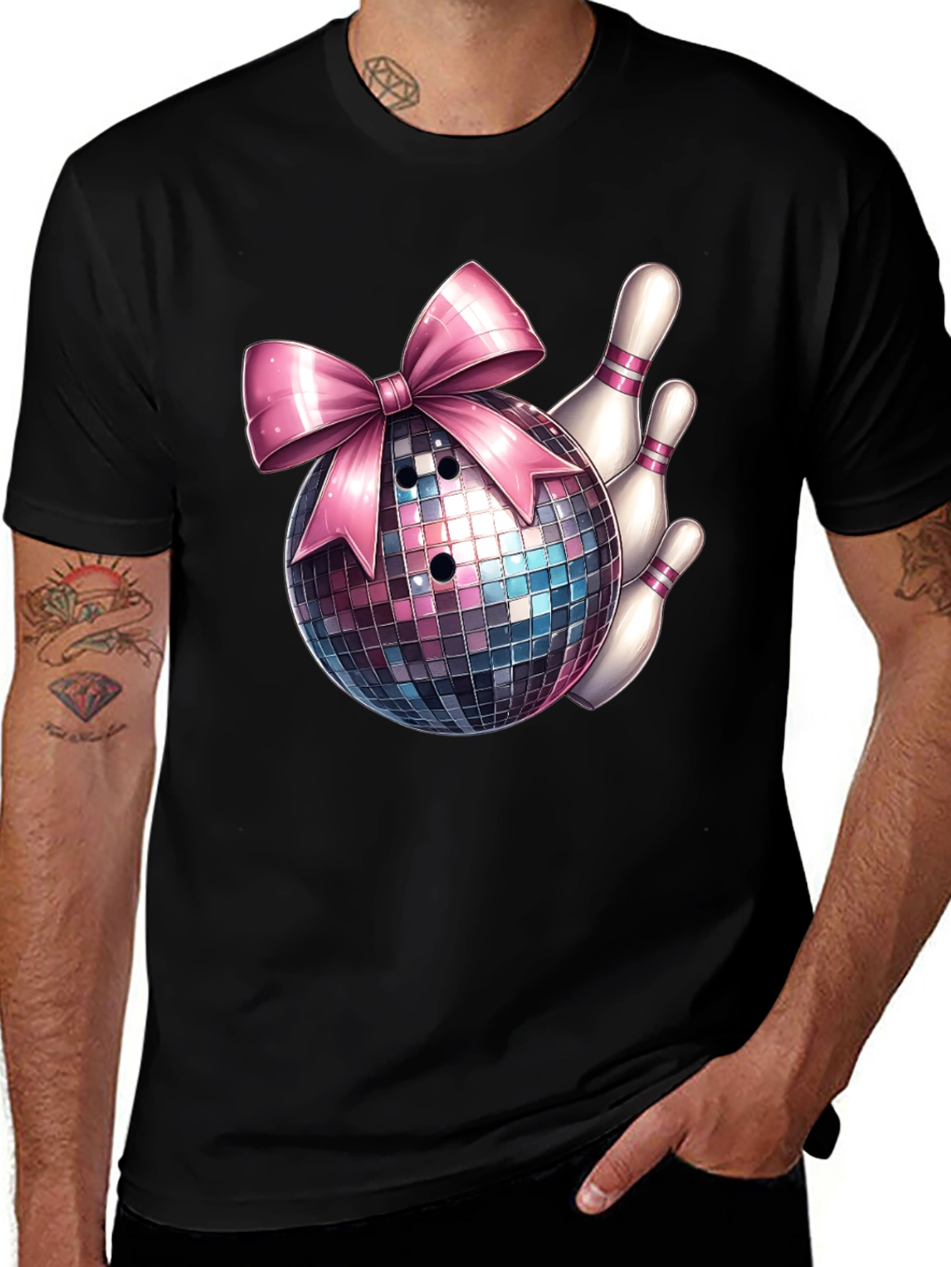 Variant 22 of Bowling Ball & Pins T-Shirt