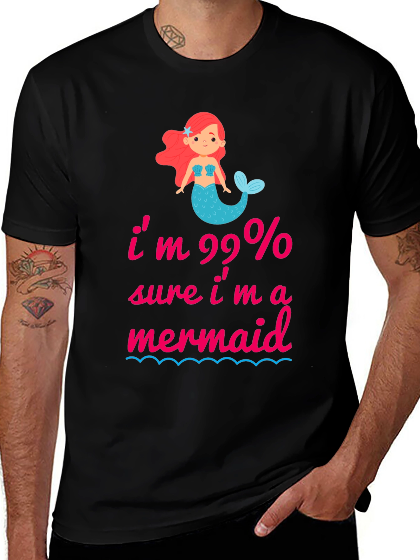 Variant 21 of Funny Mermaid Graphic Novelty T-Shirt