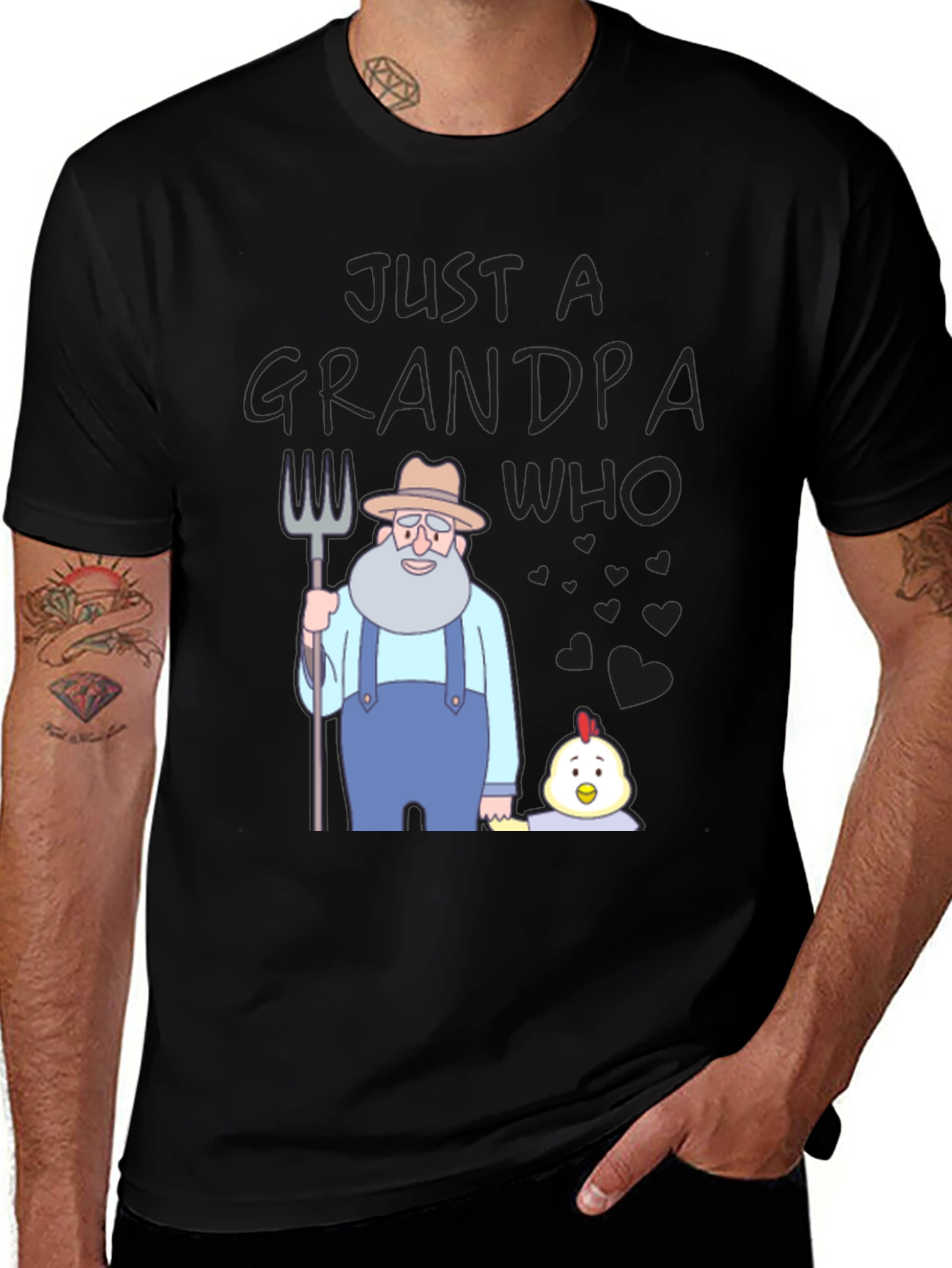 Just a Grandpa Who Loves Chickens T-Shirt