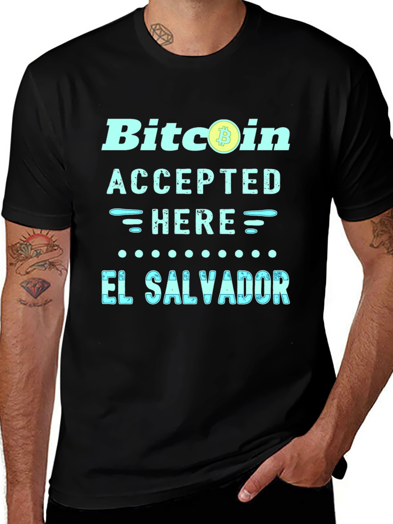 Bitcoin Accepted Here El Salvador T-Shirt