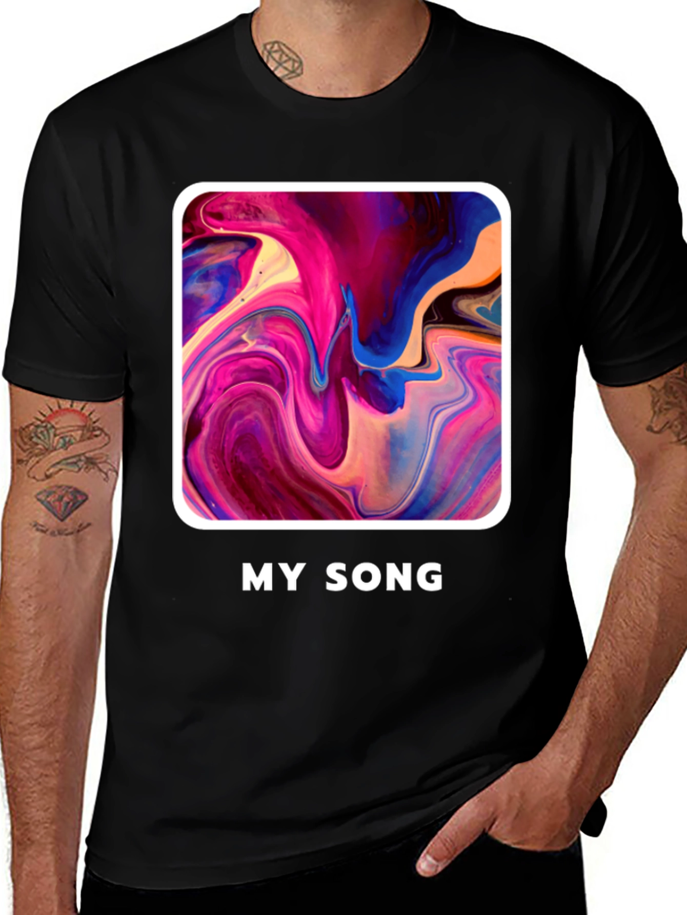 Variant 3 of Abstract Art Black T-Shirt - My Song