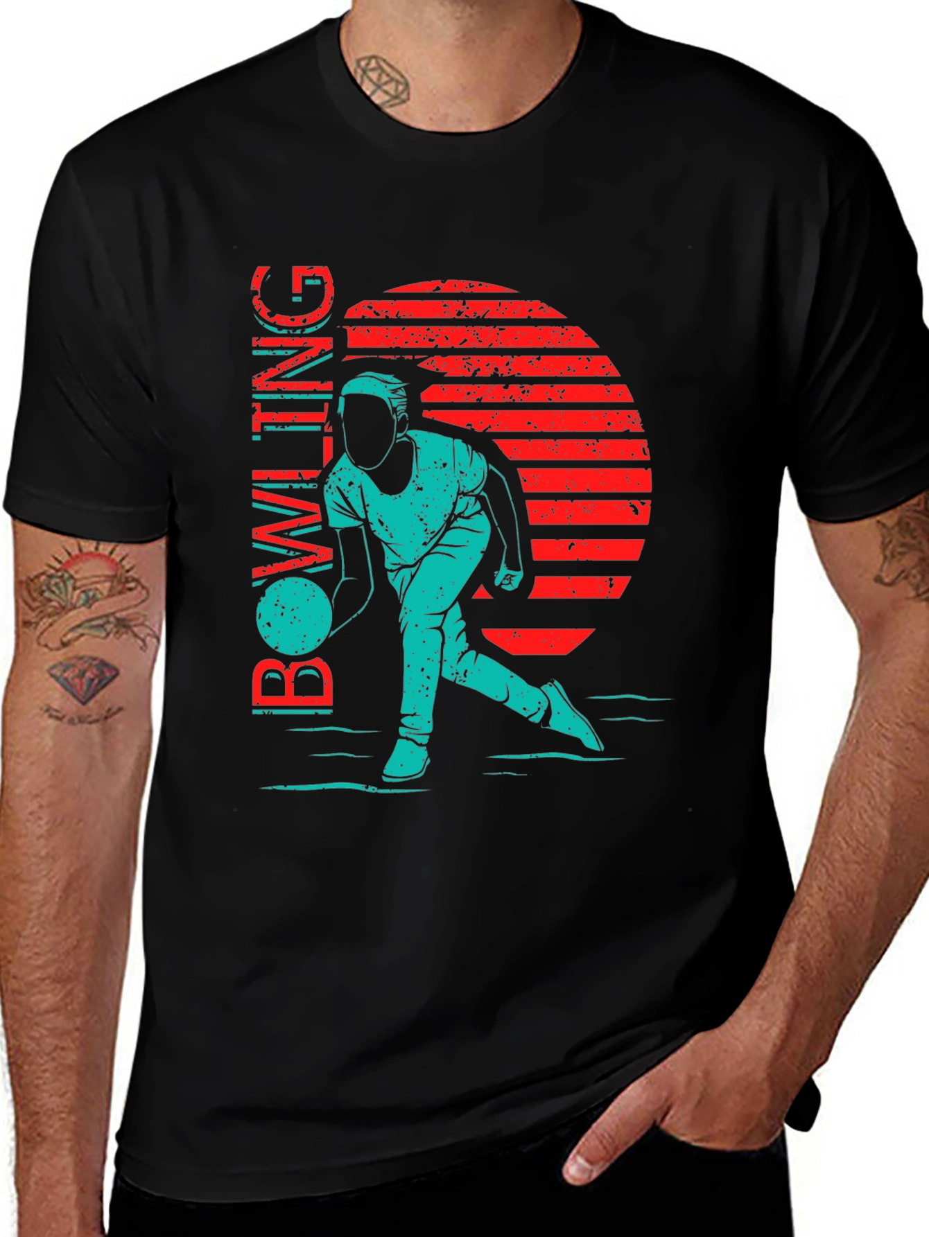 Variant 19 of Retro Bowling T-Shirt - Stylish Strike Design
