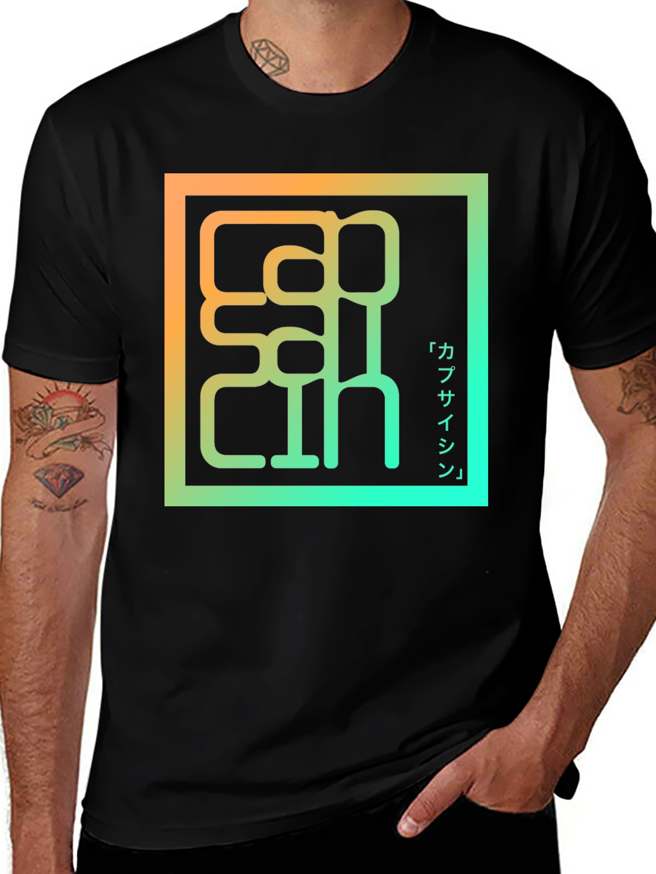 Variant 19 of Capsaicin Graphic Tee - Unique Japanese Design