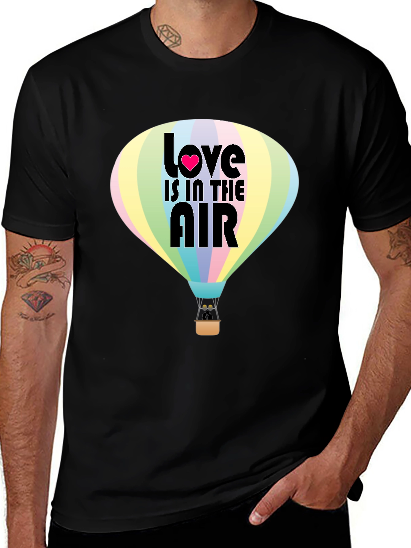 Variant 24 of Love Is In The Air Hot Air Balloon Graphic Tee