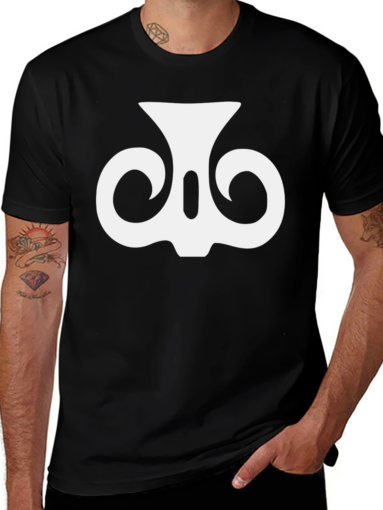 Variant 2 of Symbol Graphic Print Black T-Shirt