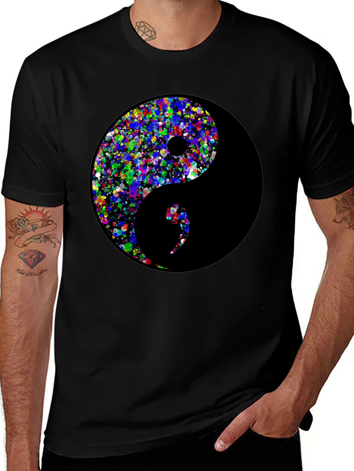 Yin Yang Splatter T-Shirt - Balance Style