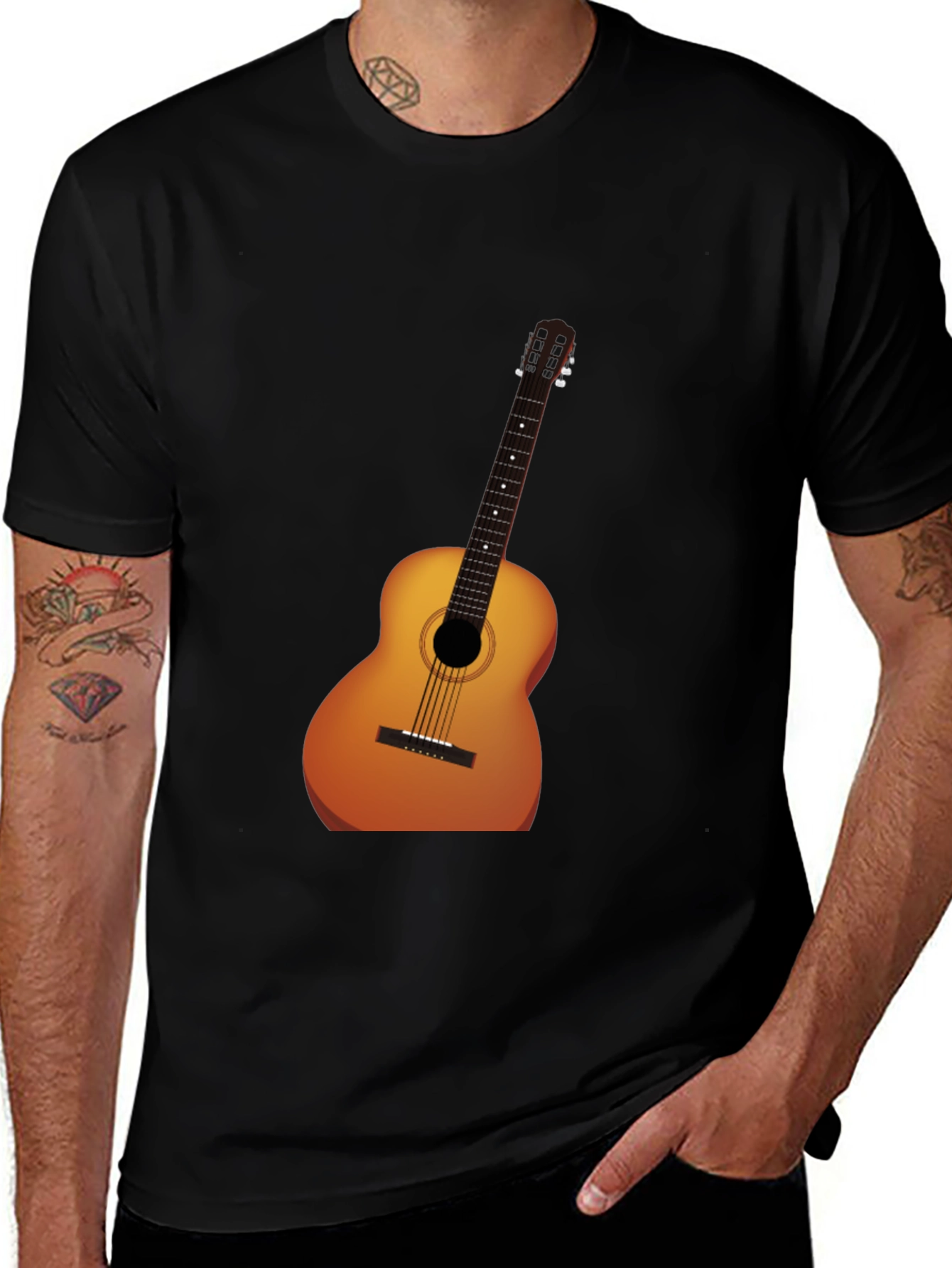 Variant 24 of Acoustic Guitar Graphic Tee - Musician Style