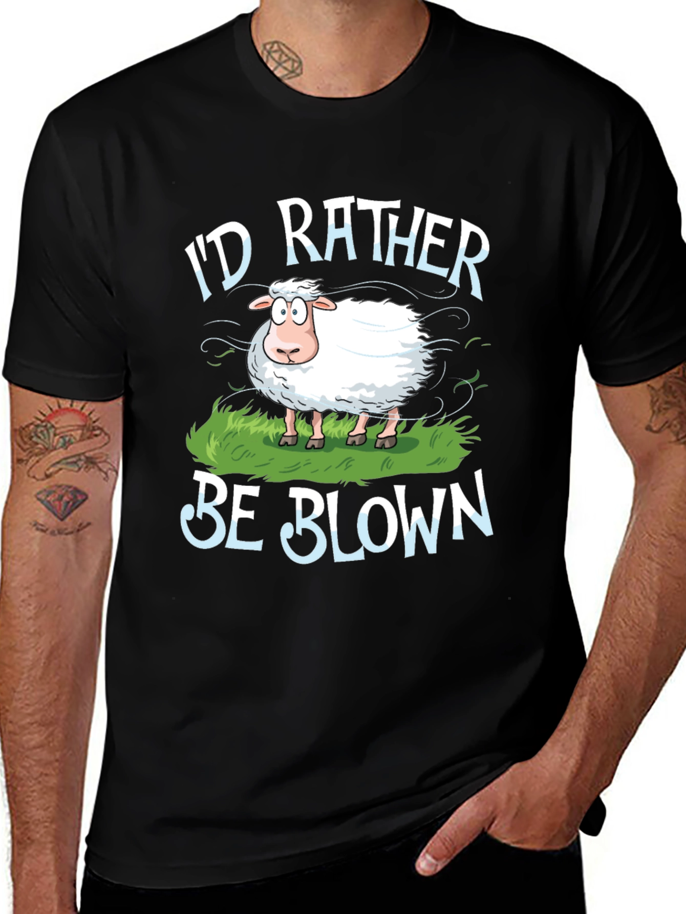 Variant 8 of I'd Rather Be Blown Sheep Graphic T-Shirt