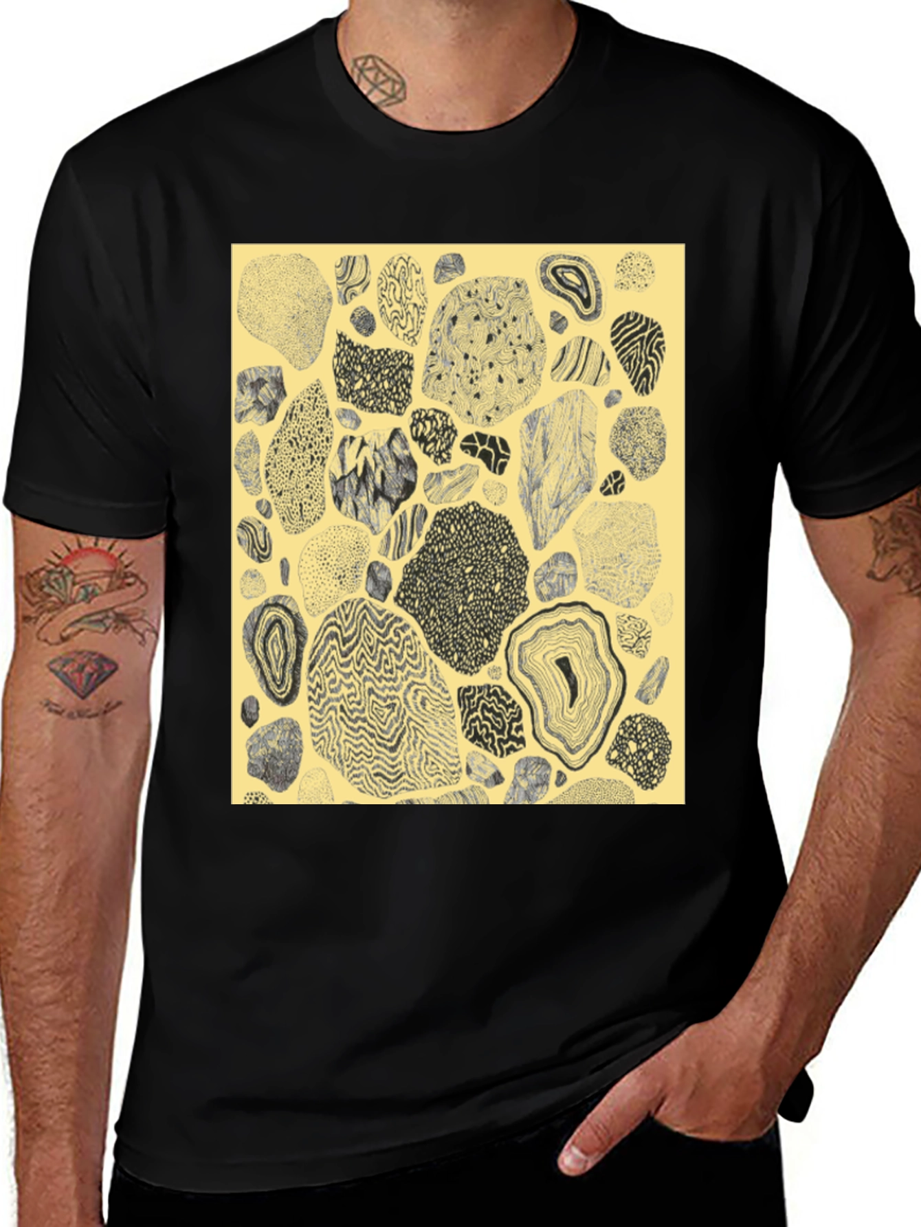 Variant 10 of Abstract Geode Graphic Tee - Unique Art Shirt