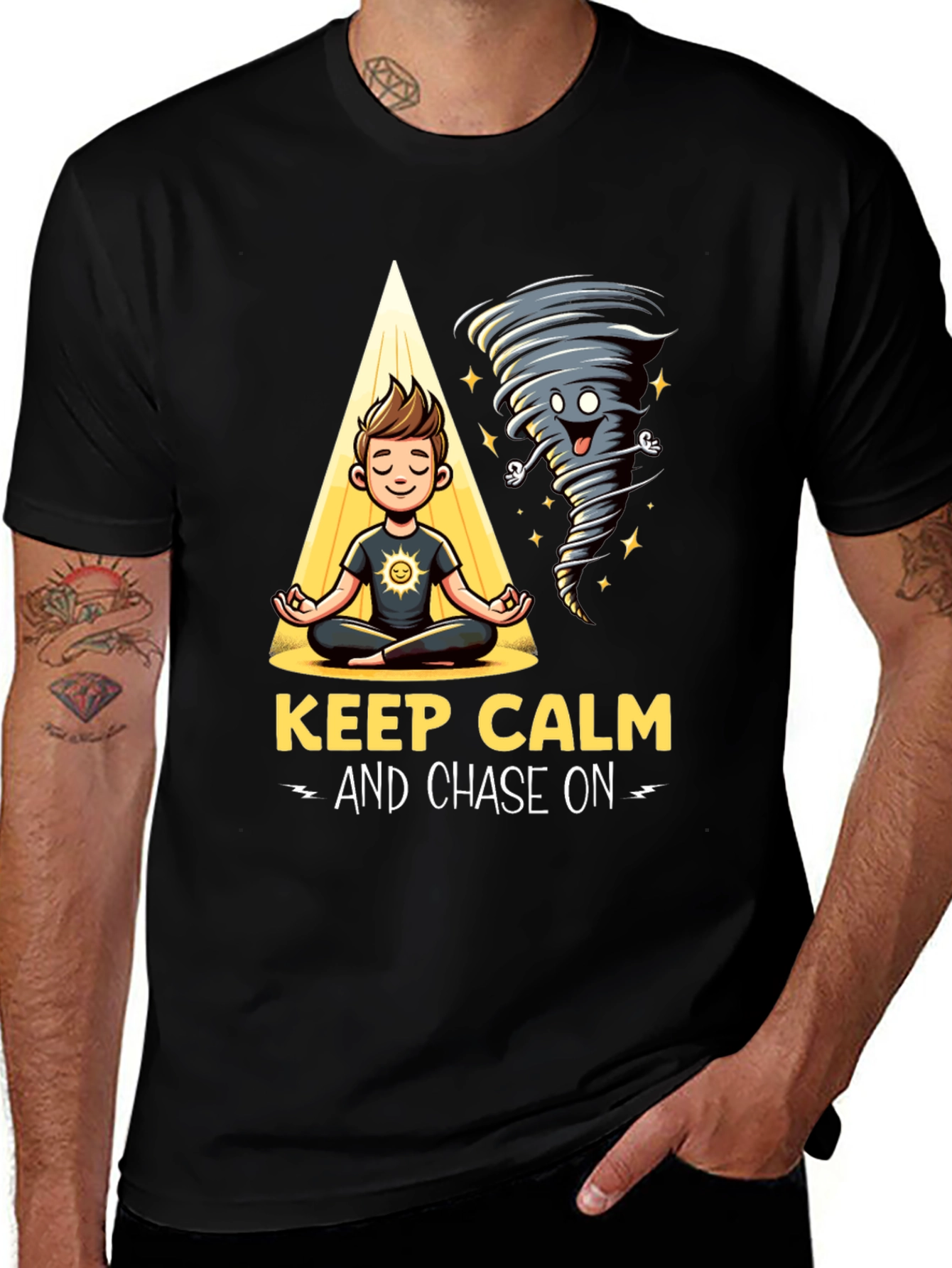 Variant 11 of Keep Calm Chase Tornado Graphic T-Shirt