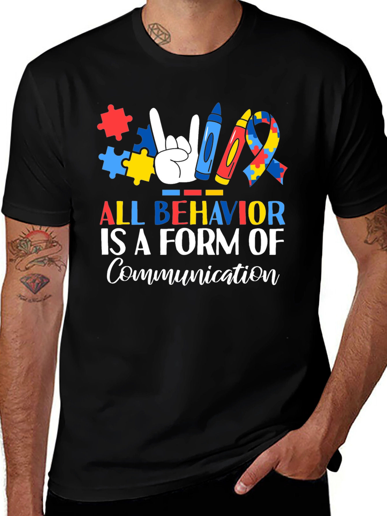 Variant 6 of Autism Awareness T-Shirt: All Behavior is Communication