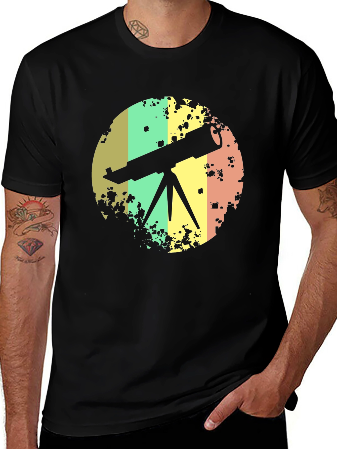 Variant 15 of Retro Telescope Graphic T-Shirt