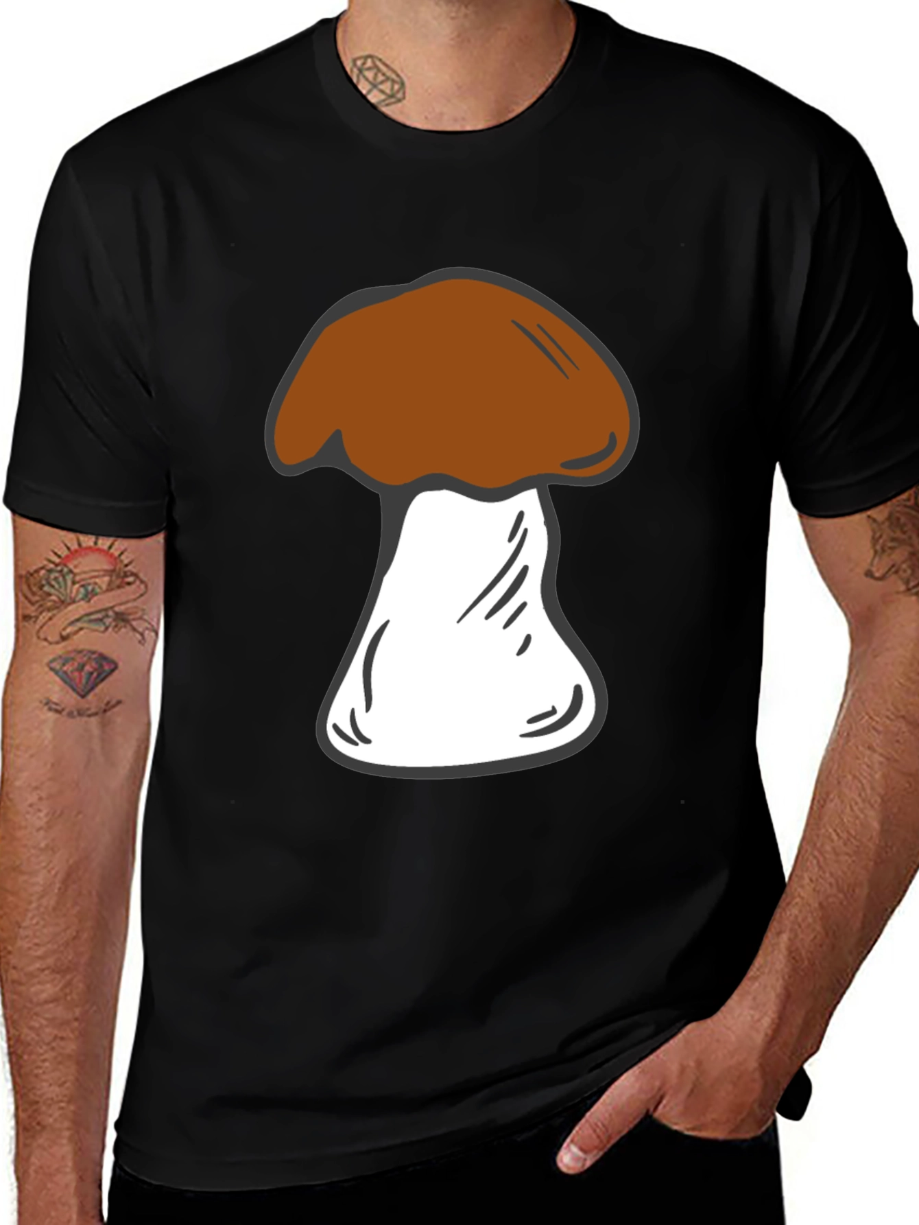 Variant 21 of Mushroom Graphic Tee - Unisex Casual Top