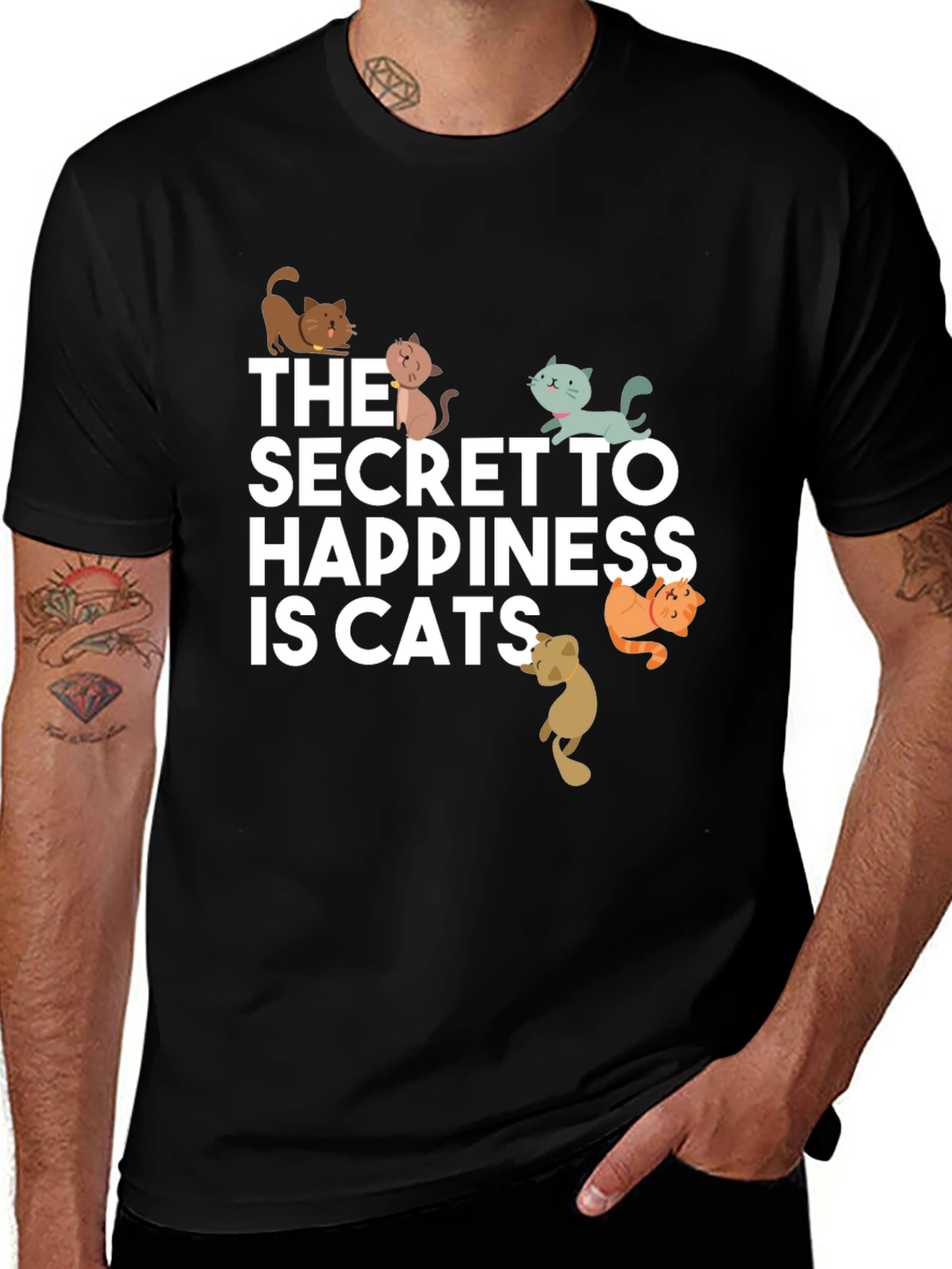 Variant 9 of Secret to Happiness is Cats T-Shirt