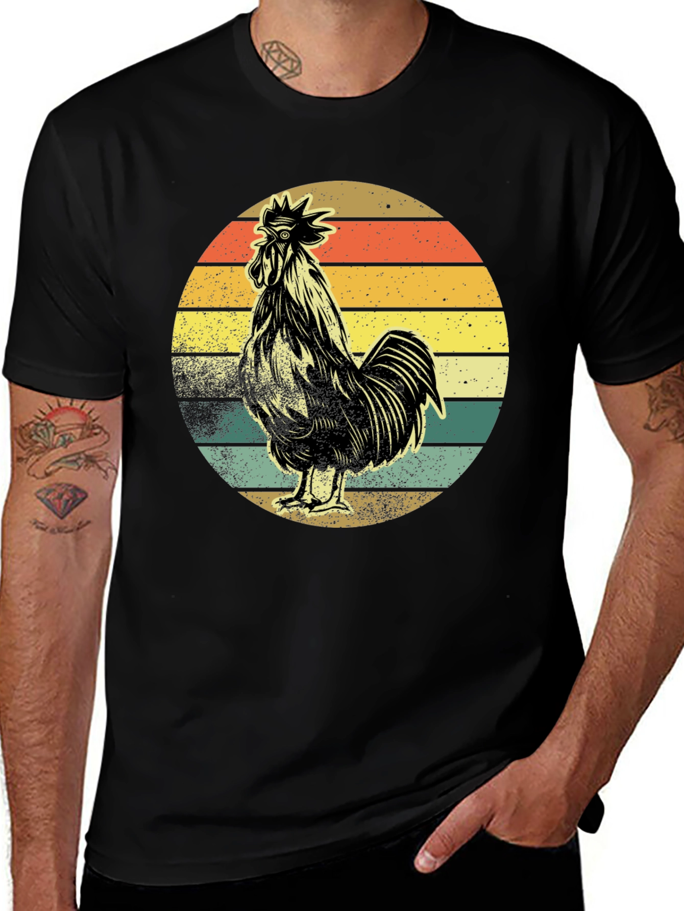 Variant 29 of Retro Rooster Graphic Tee