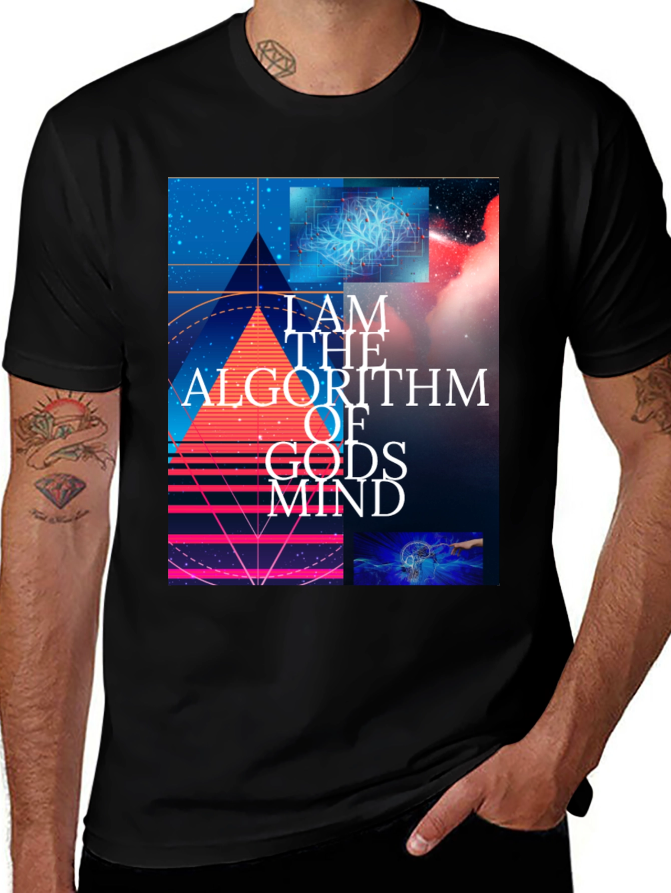 Variant 16 of Algorithm of Gods Mind T-Shirt - Black