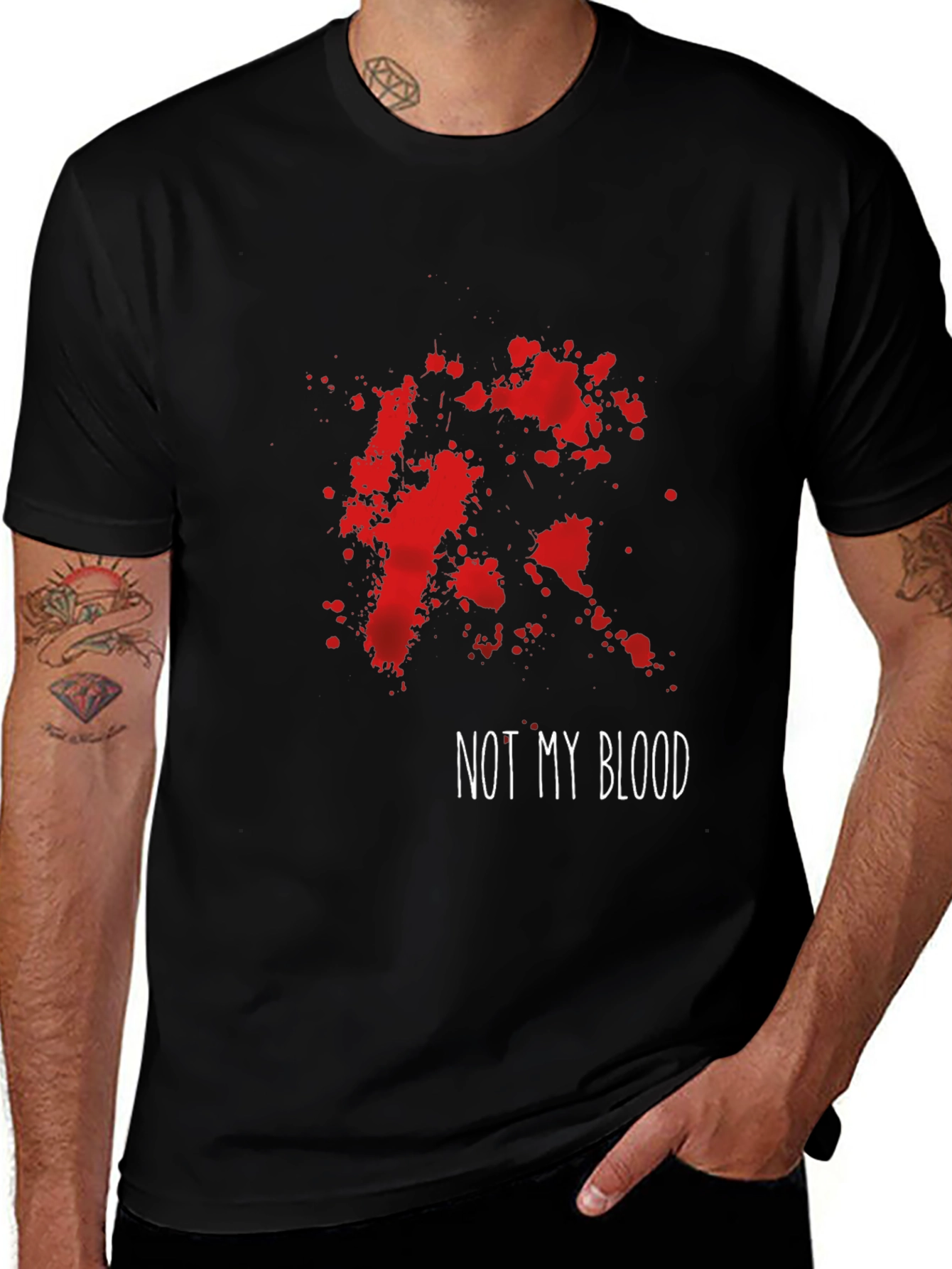 Variant 25 of Not My Blood T-Shirt - Spatter Graphic Tee