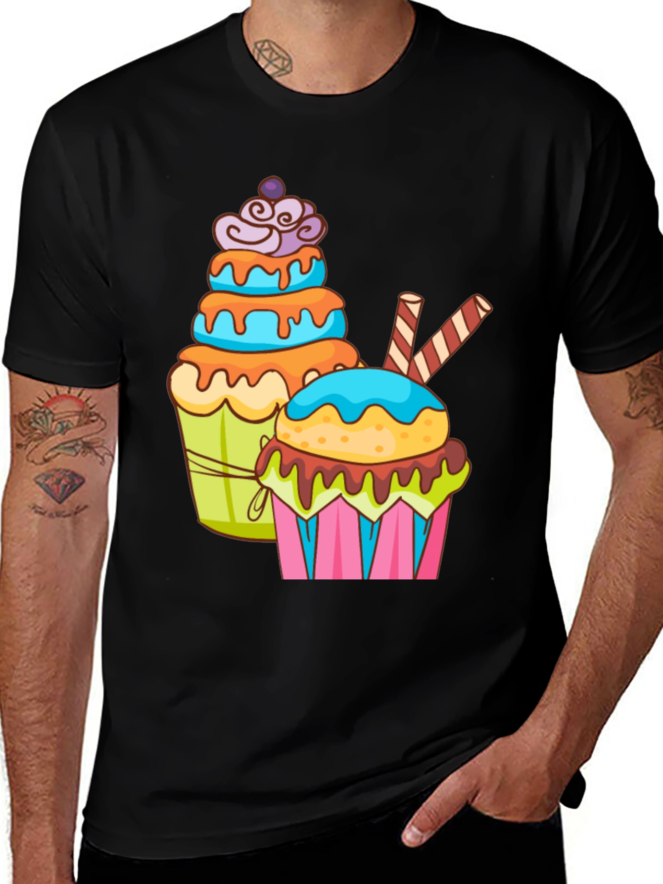 Variant 9 of Cupcake Graphic T-Shirt - Sweet Tooth Fashion