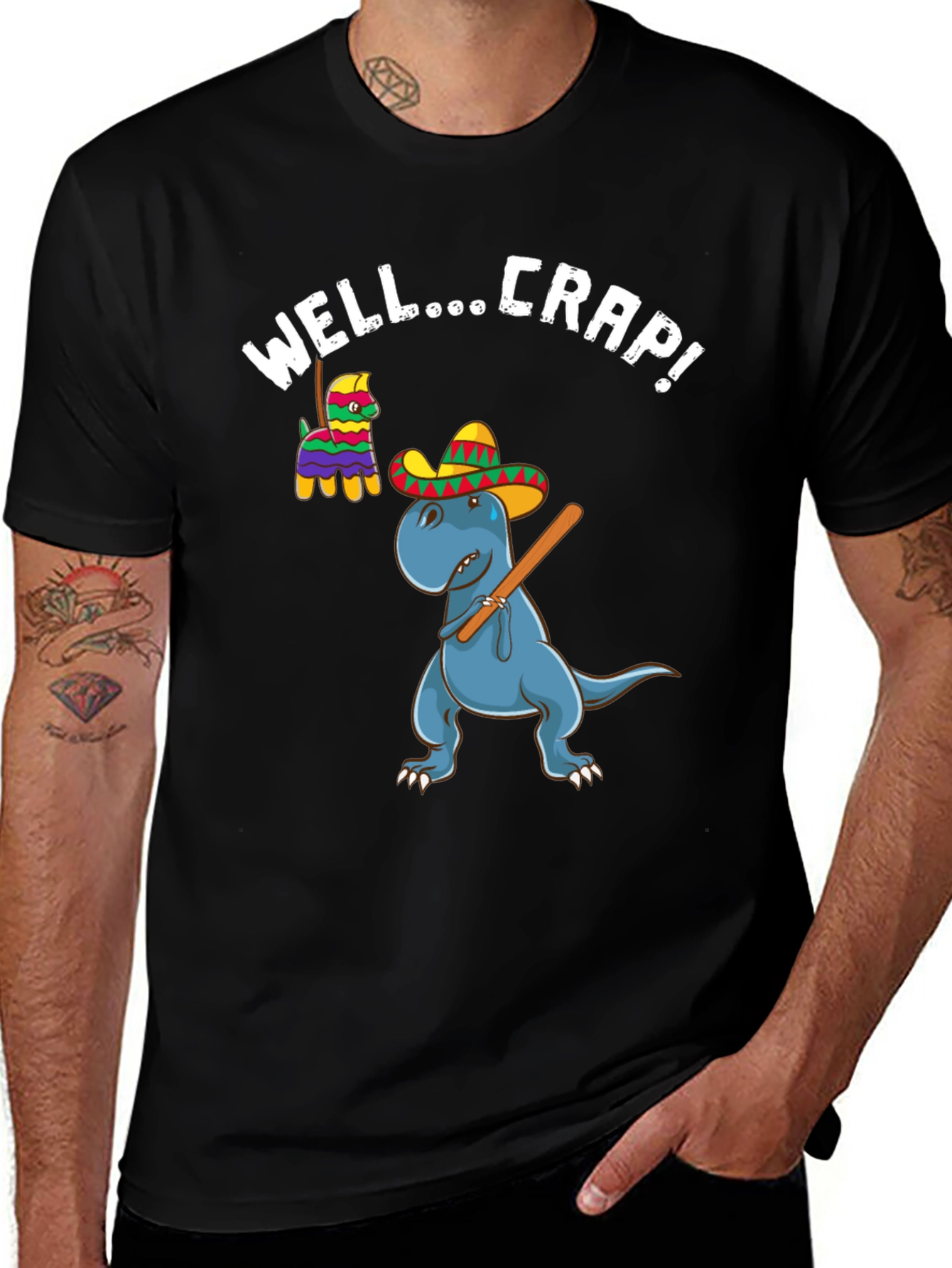 Variant 21 of Dinosaur Piñata Funny Graphic T-Shirt