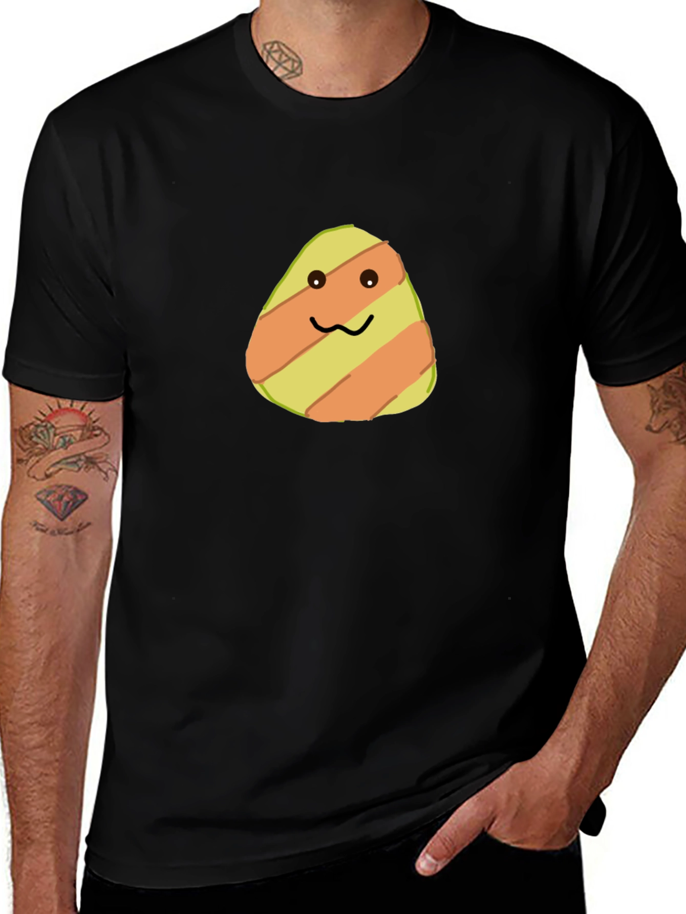 Variant 8 of Candy Corn Face T-Shirt - Halloween Treat Graphic Tee