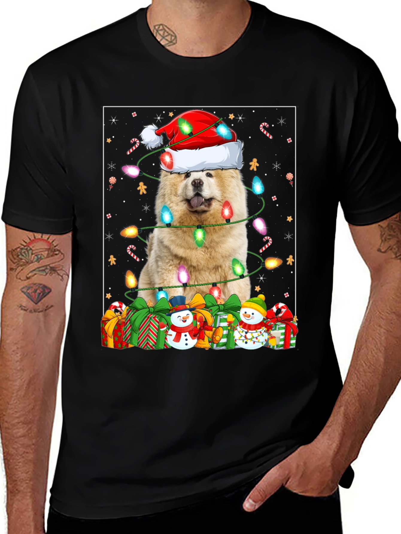 Festive Dog Christmas T-Shirt